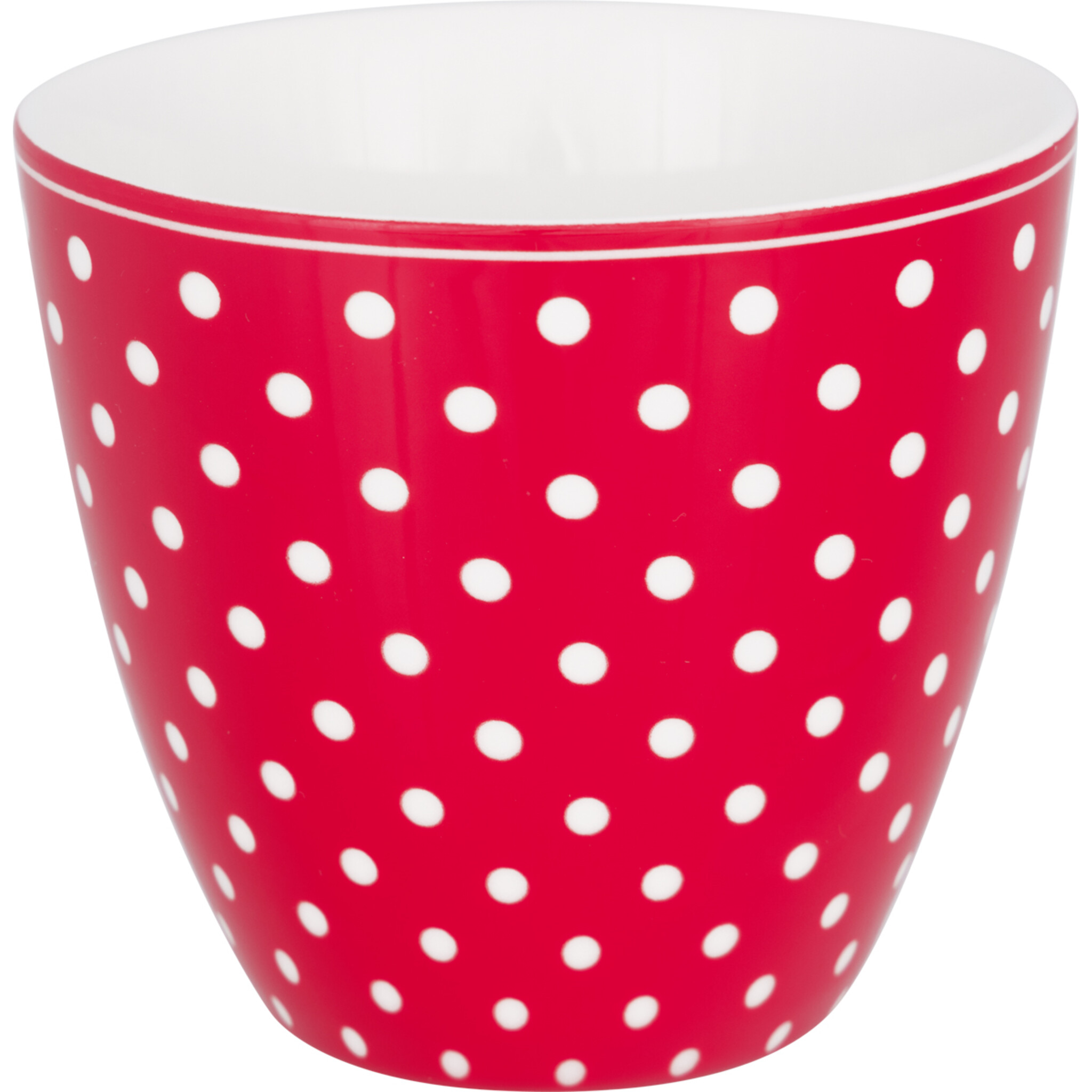 Latte Cup, Kaffee Latte Becher Dotty, rot 