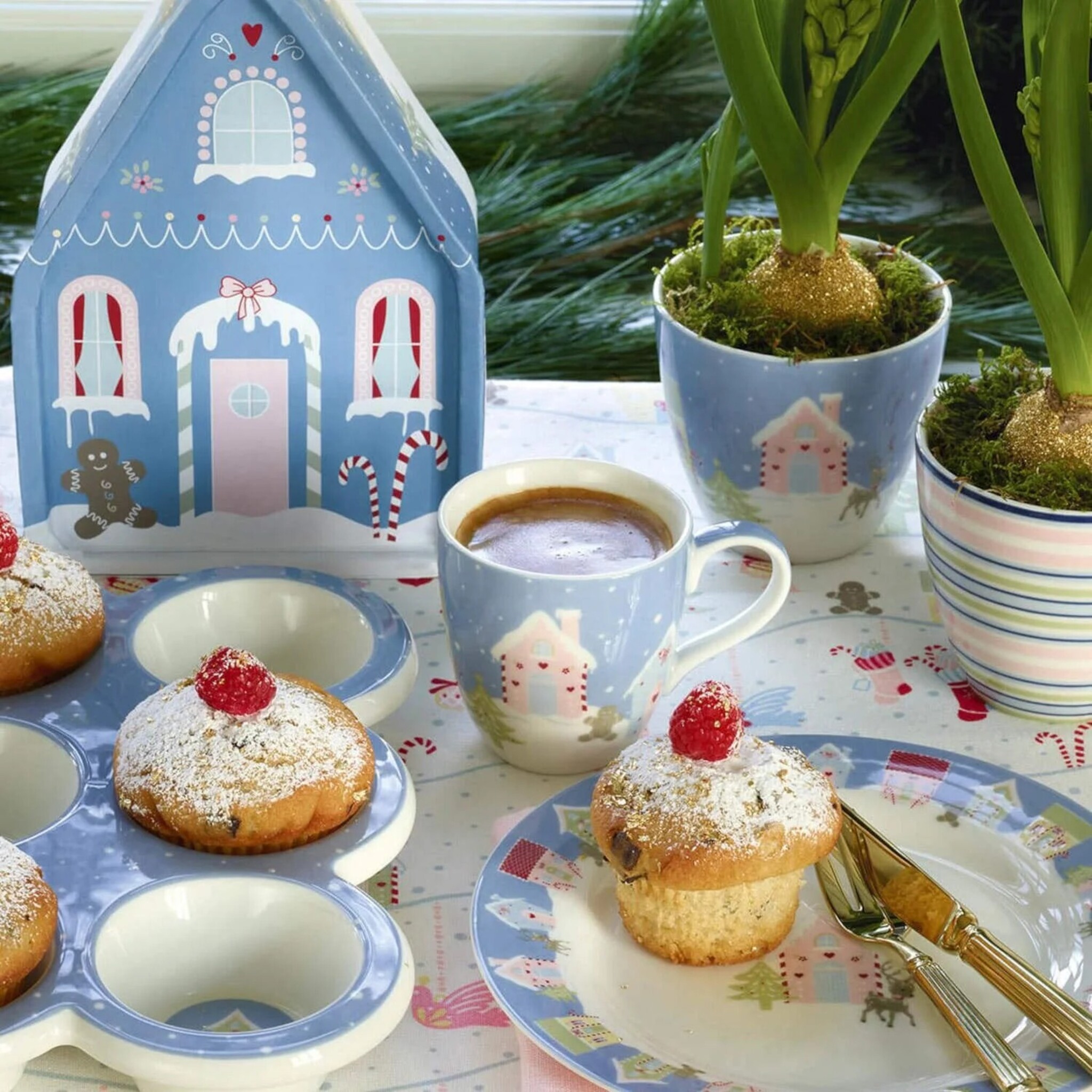 Muffin-Backform Laura Christmas, blau 