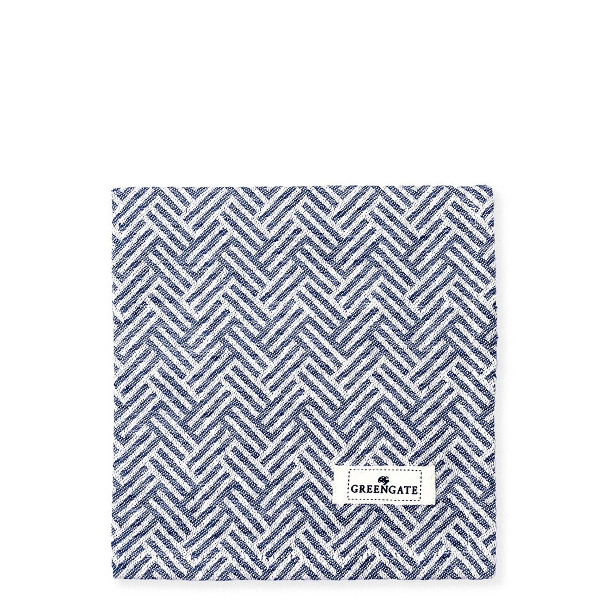 GreenGate Stoffserviette Anneli Blue, blau 40 x 40 cm