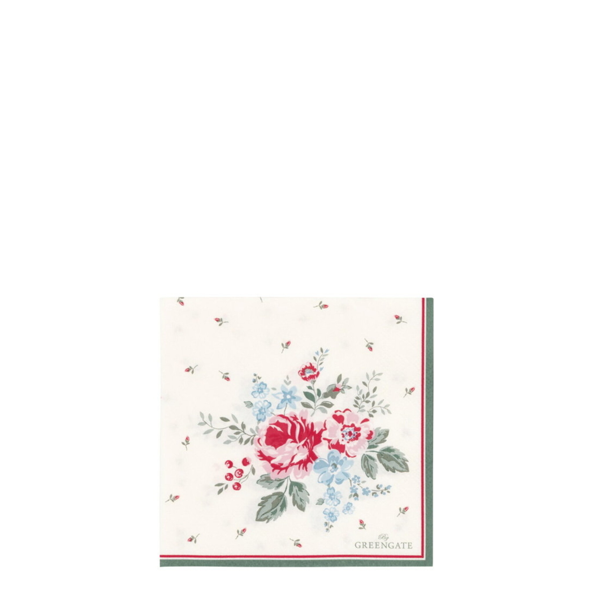 GreenGate Papierservietten Erica White klein, weiss 