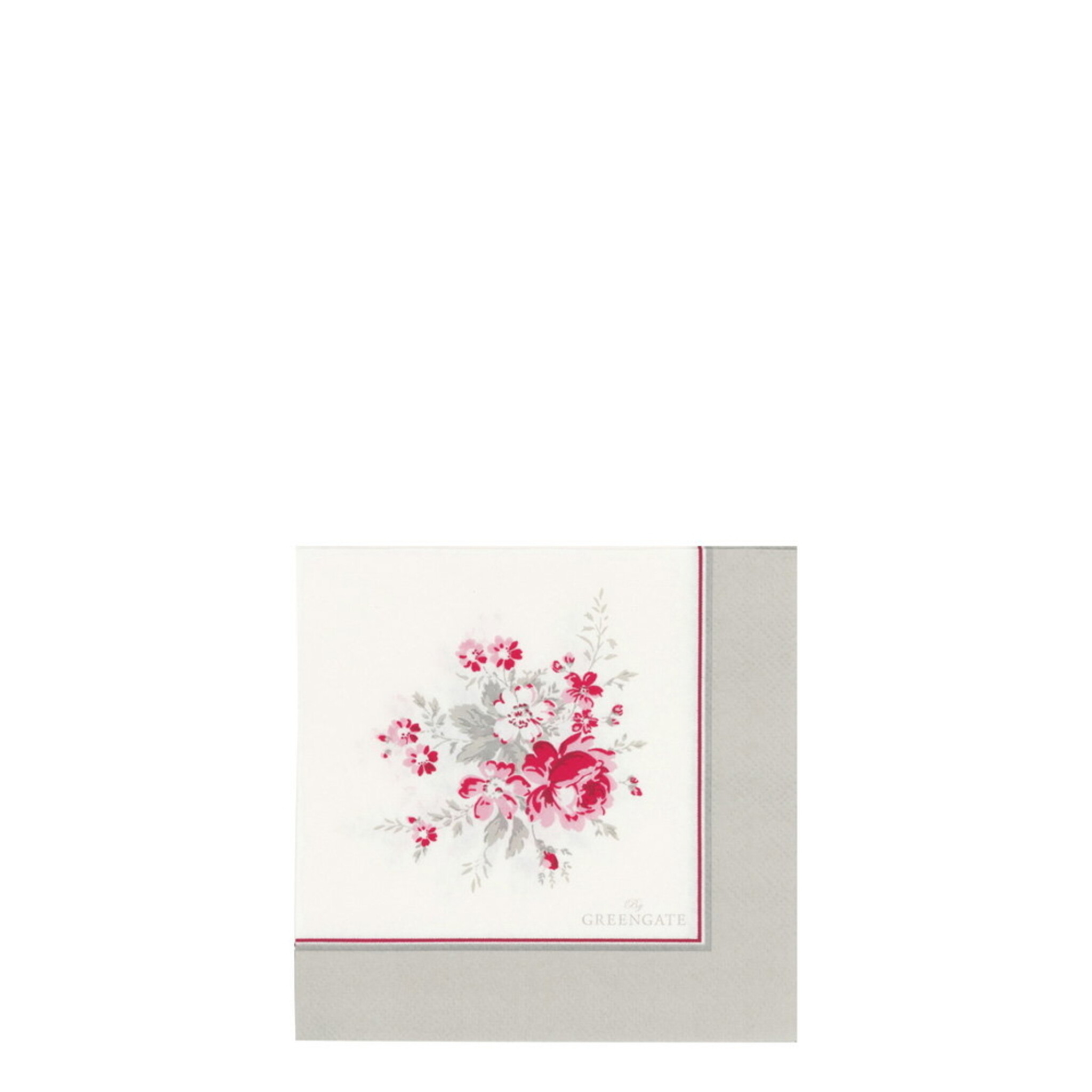 GreenGate Papierservietten Marie White klein 20 Stück, weiss 