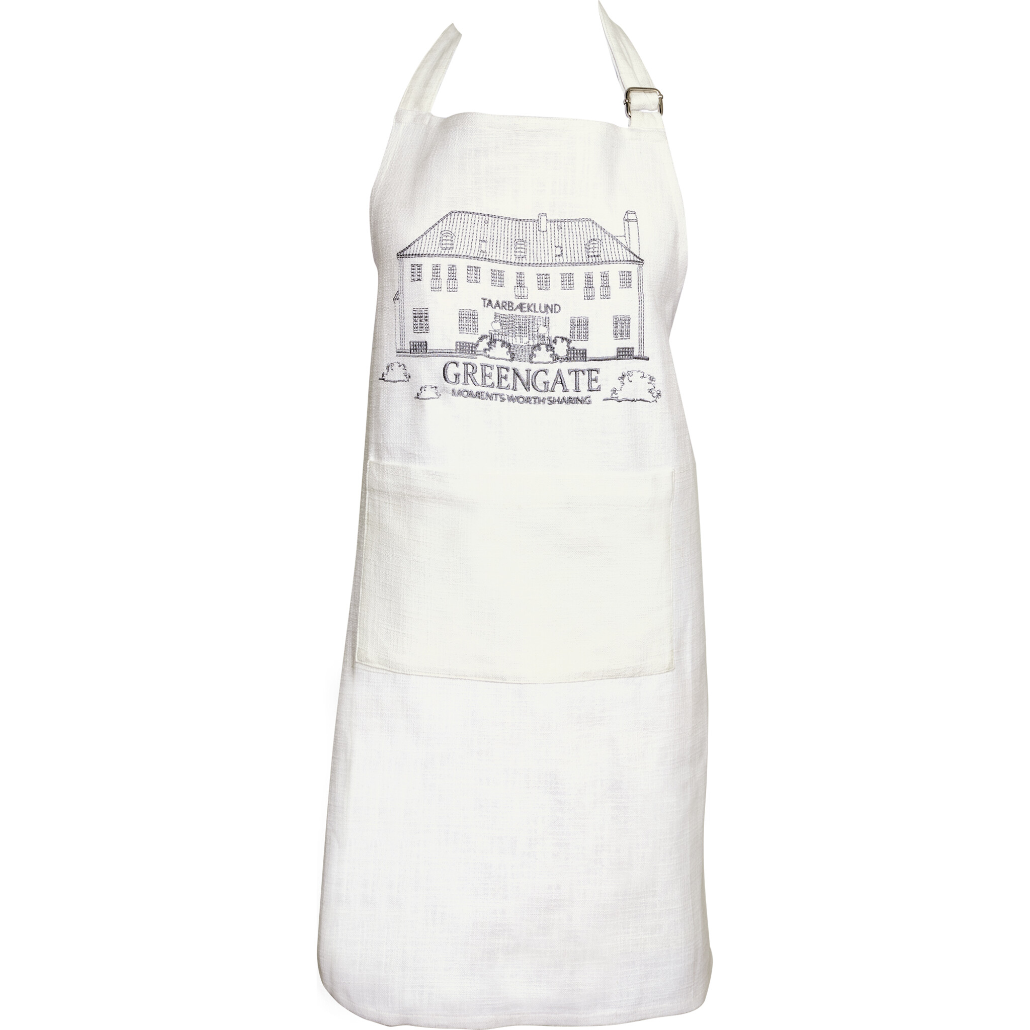 Schürze Greengate Motiv, weiss 