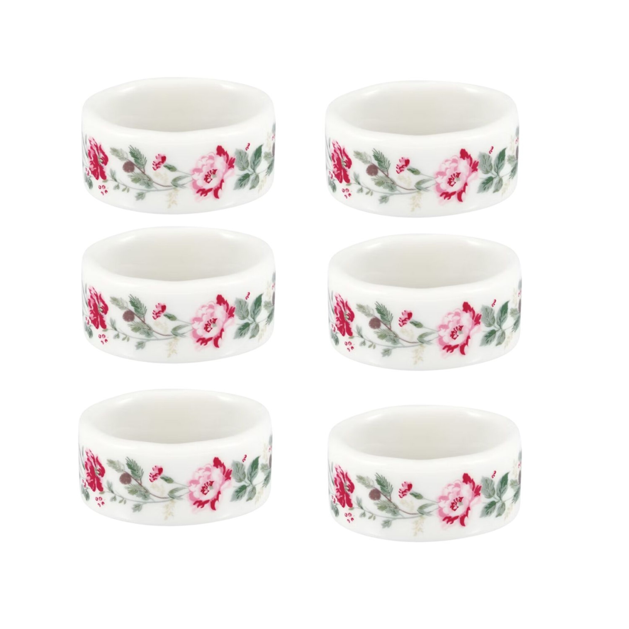 Serviettenringe Leonora 6er Set, weiss 