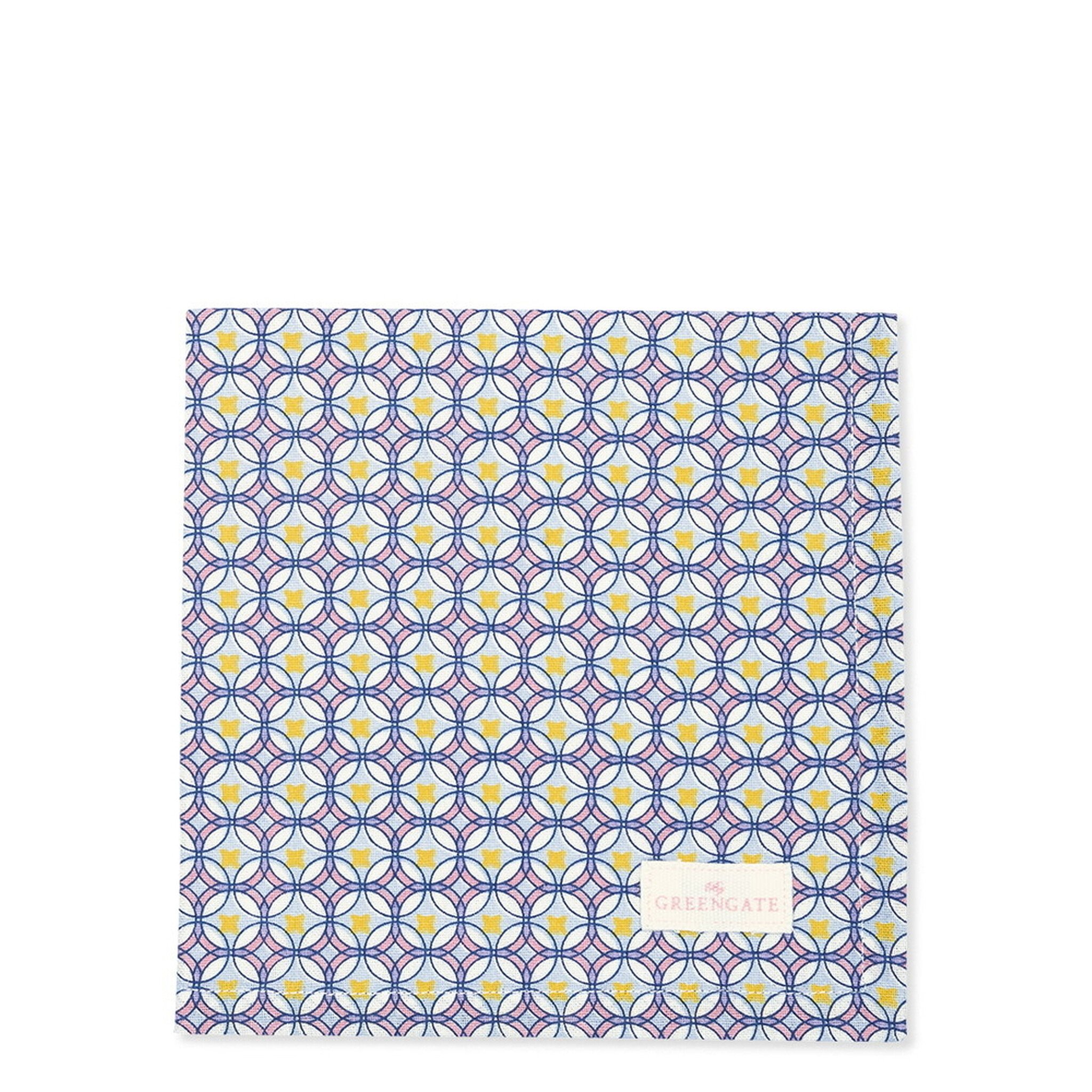 GreenGate Stoffserviette Lola Pale Blue, blau 