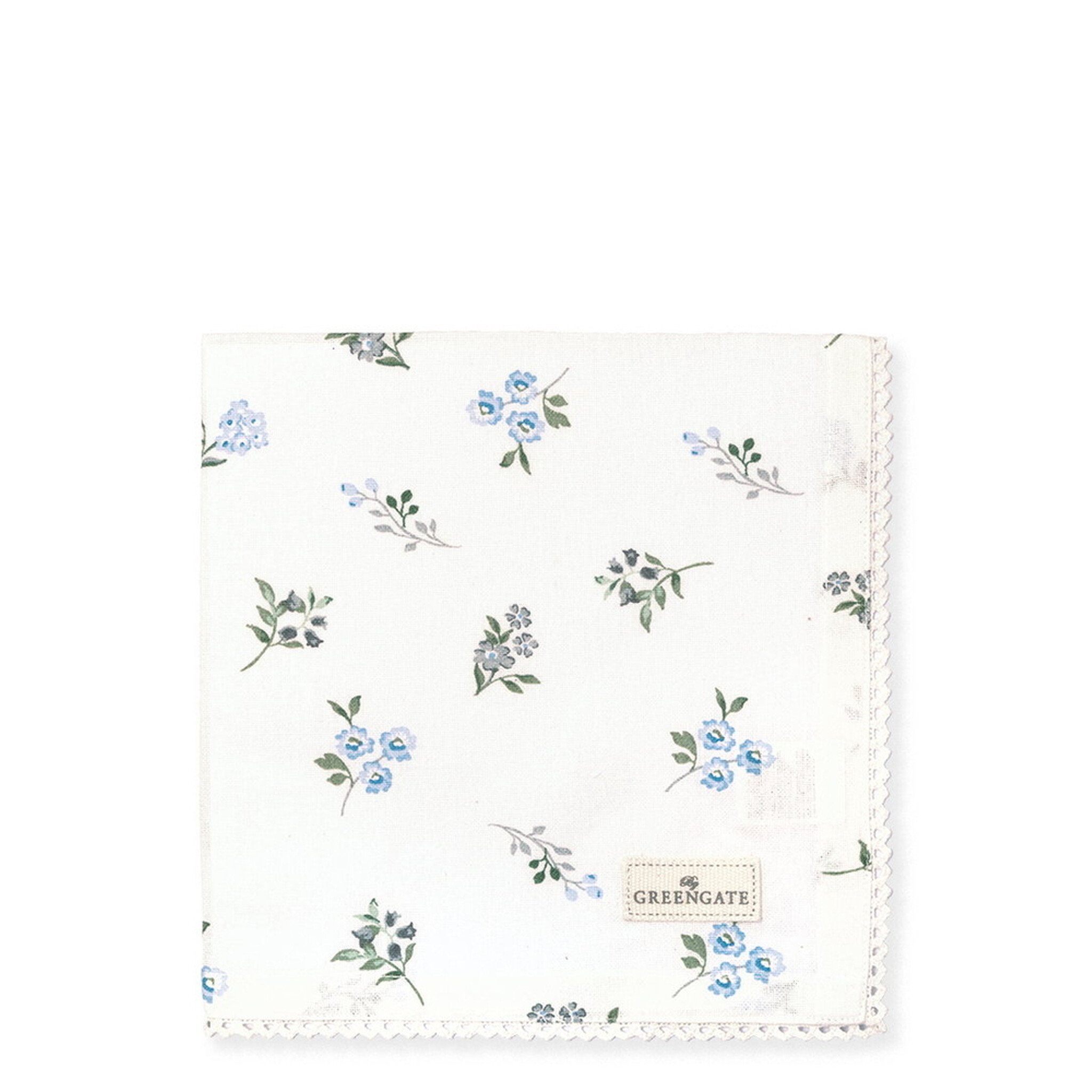 GreenGate Stoffserviette mit Spitze Christina White, weiss 