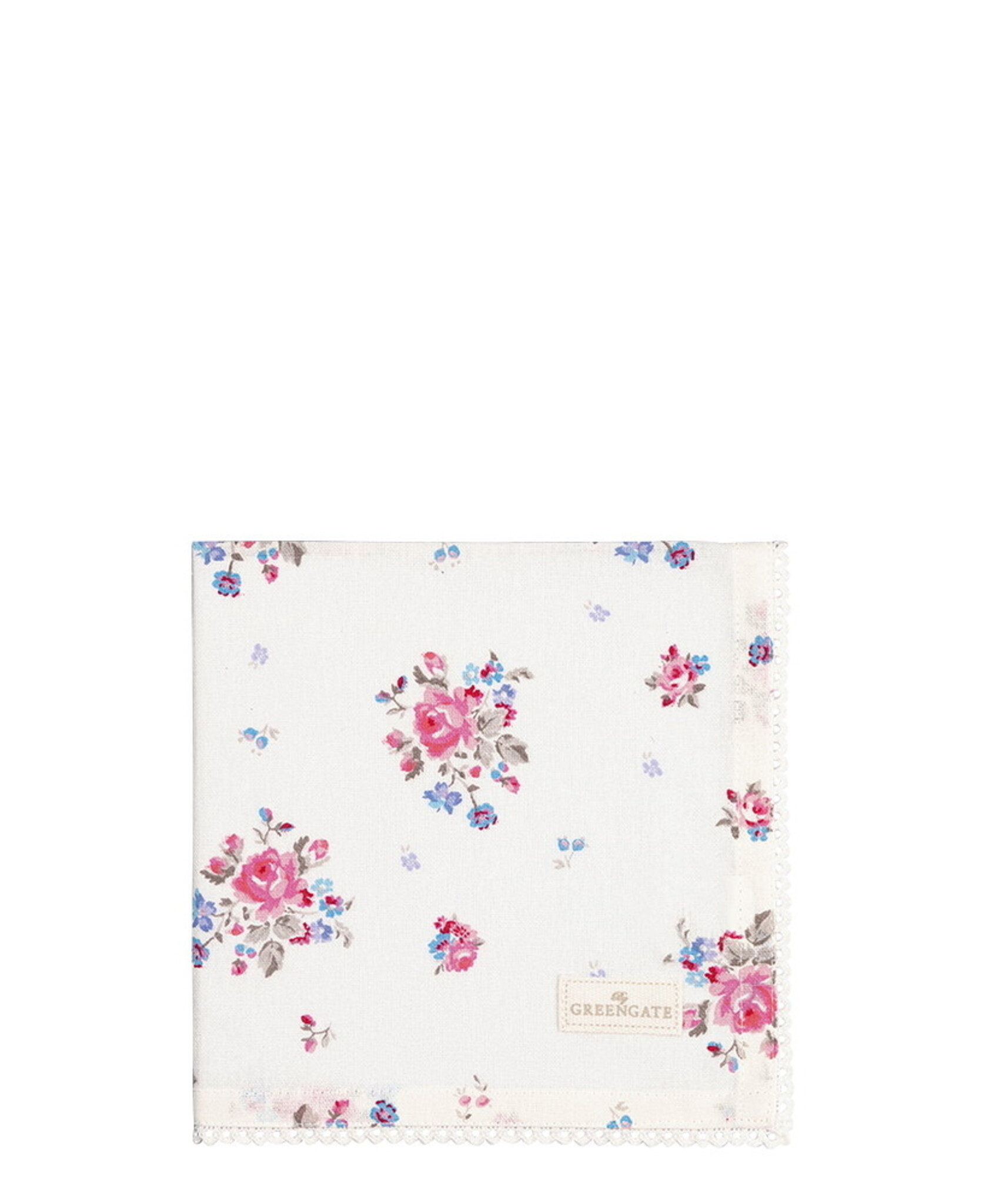 GreenGate Stoffserviette mit Spitze Elysia White, weiss 