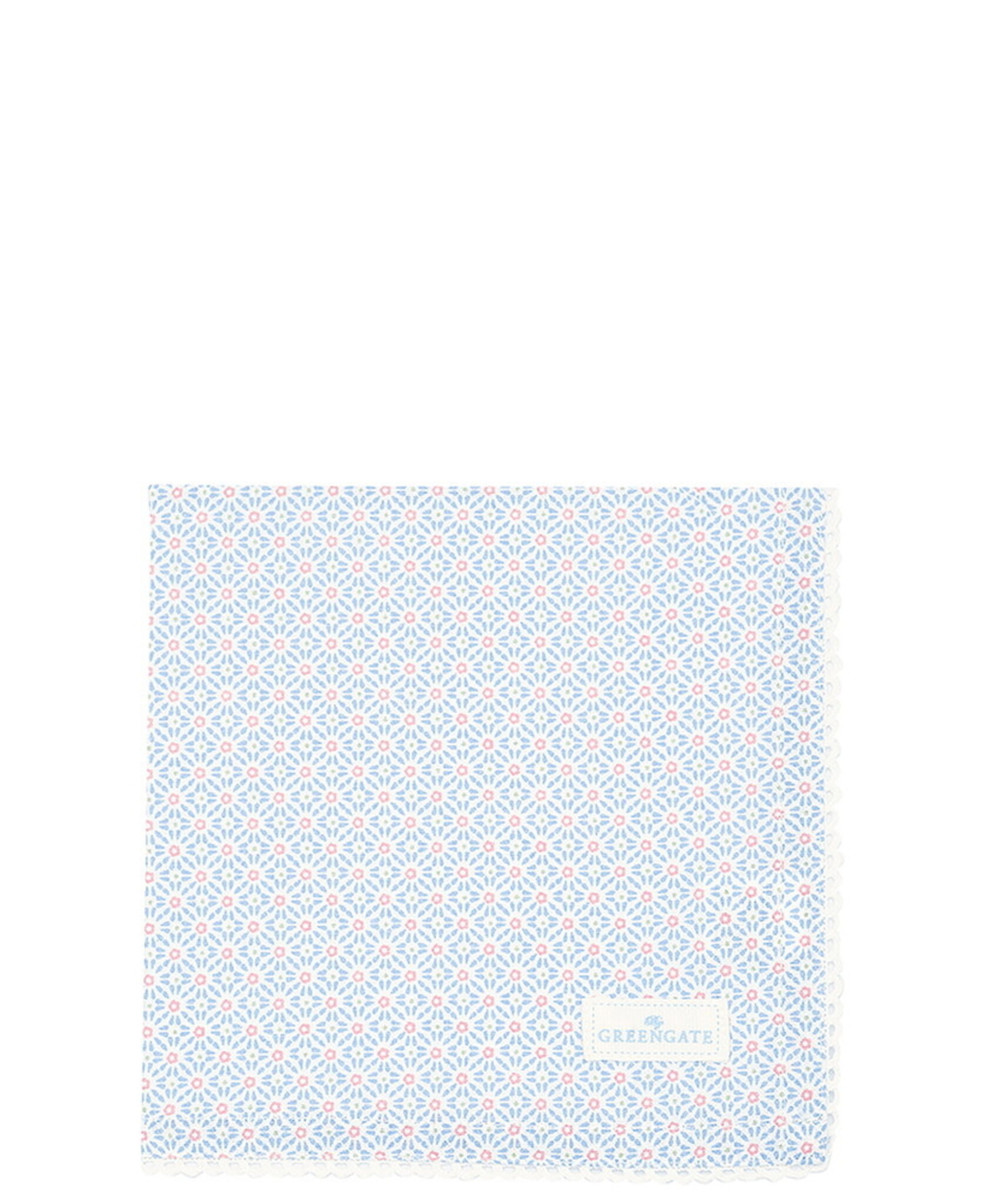 Stoffserviette mit Spitze Suzette, pale blue 