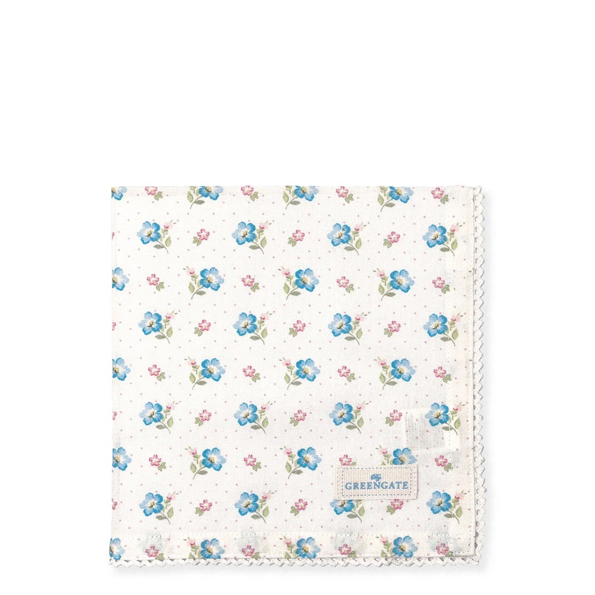 GreenGate Stoffserviette Rosalia White mit Spitze