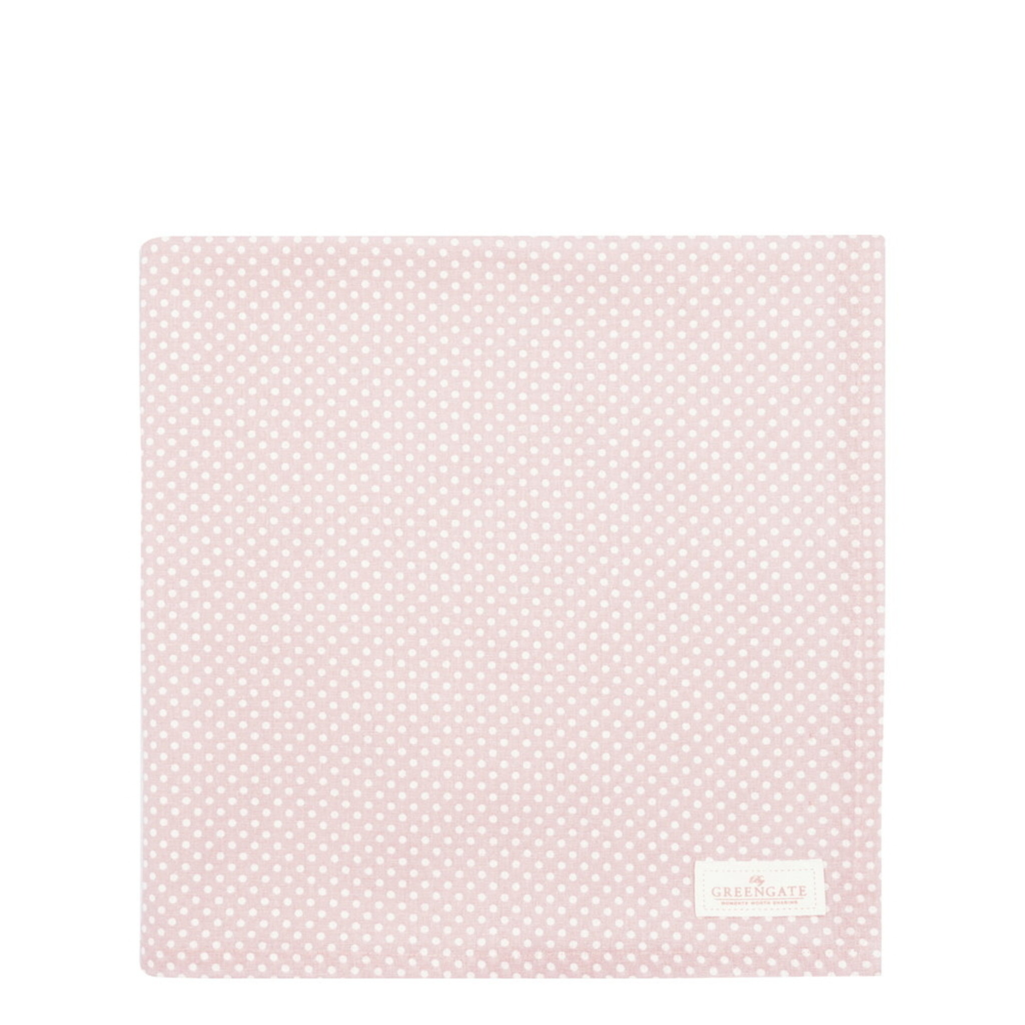 GreenGate Tischdecke Dotty 150x150cm, pale pink 
