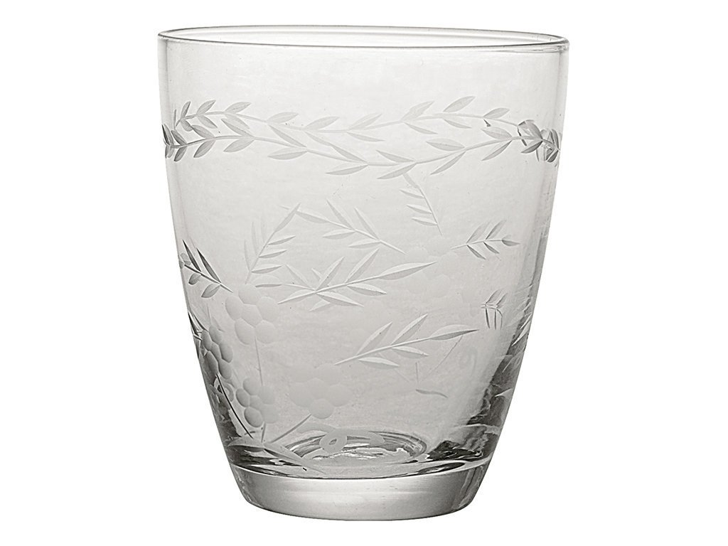 Greengate Wasserglas klar mit Schliff, klar 