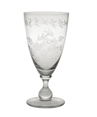 Greengate Weinglas mit Schliff, transparent 18 cm, Ø 8,5 cm