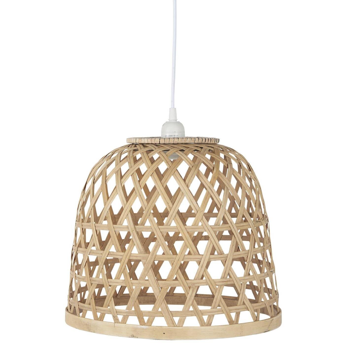 Hängelampe Bambus, braun H: 29 cm, Ø: 34 cm