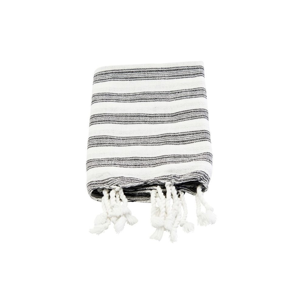 Hammam-Handtuch mit Streifen, weiss 90 x 45 cm
