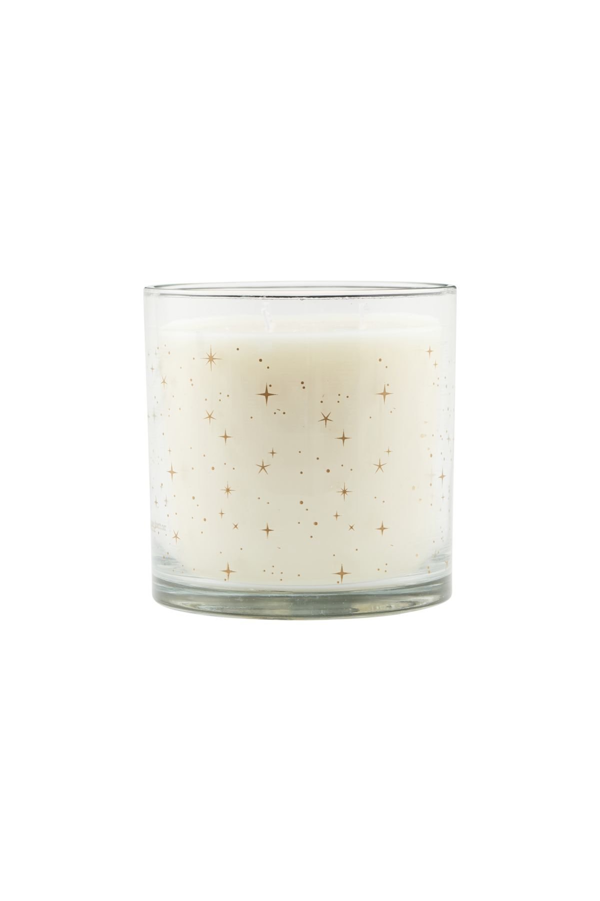 Adventskerze im Glas, weiss Ø12 x H12cm