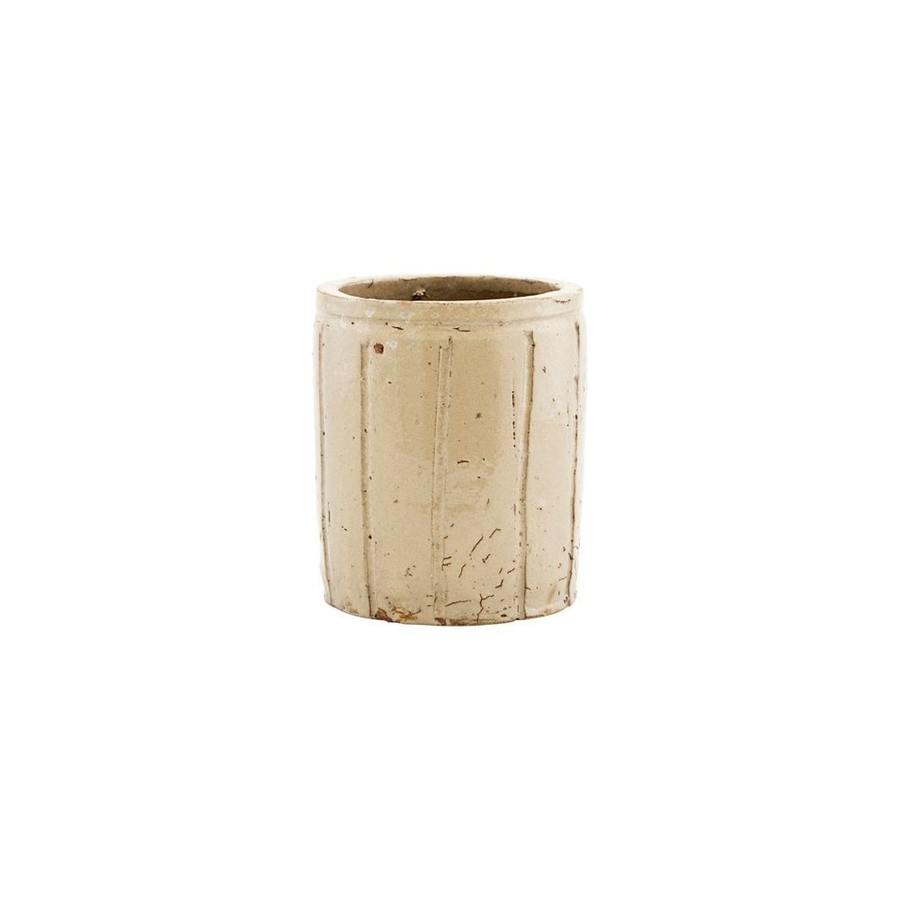 House Doctor Blumentopf Julian, beige Höhe 14 cm, ∅ 12 cm