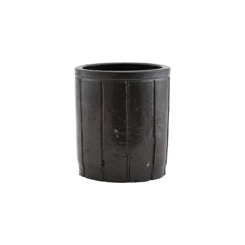 House Doctor Blumentopf Julian, schwarz Höhe 17 cm, ∅ 15 cm
