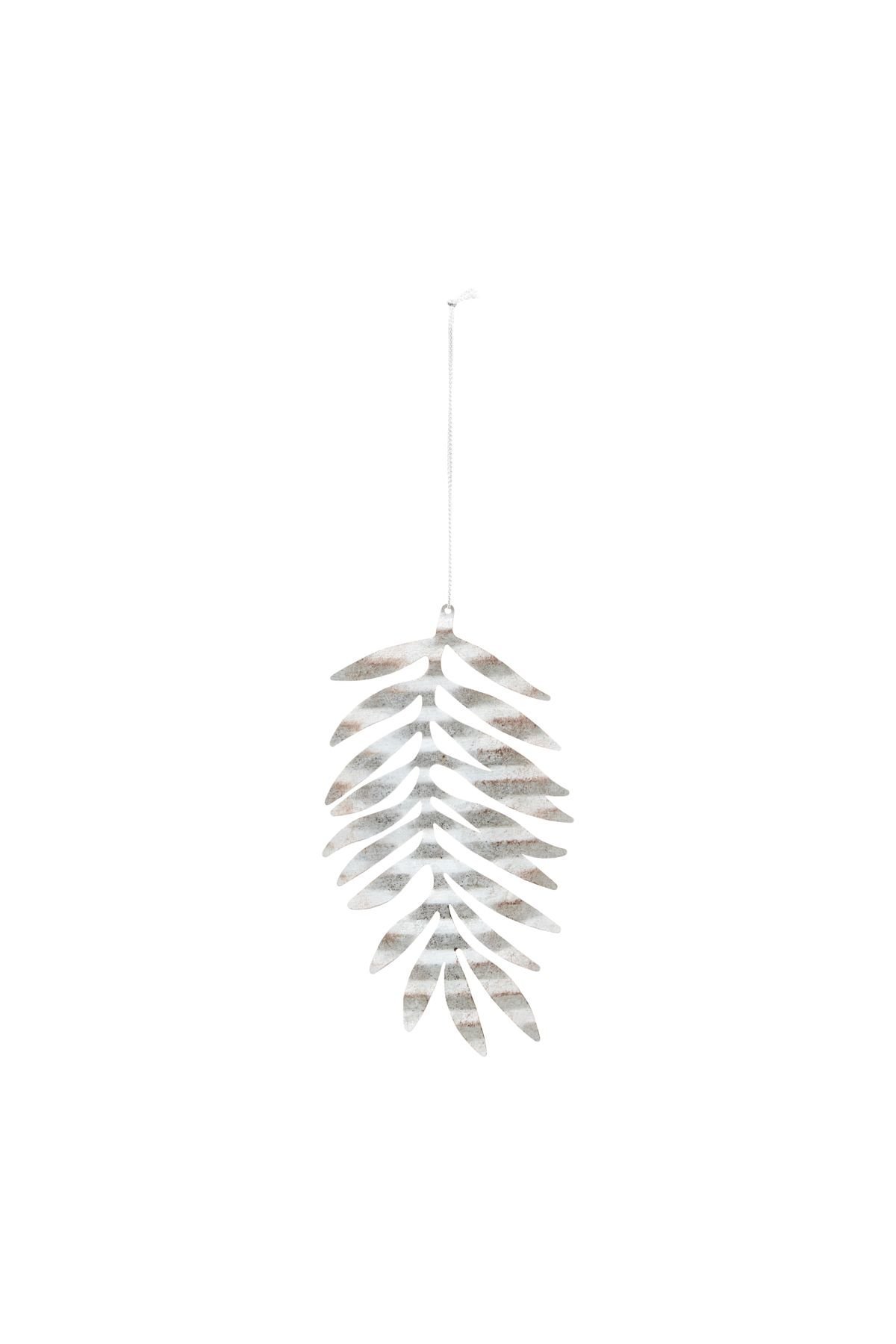 Ornament aus Metall Leaf, silber 