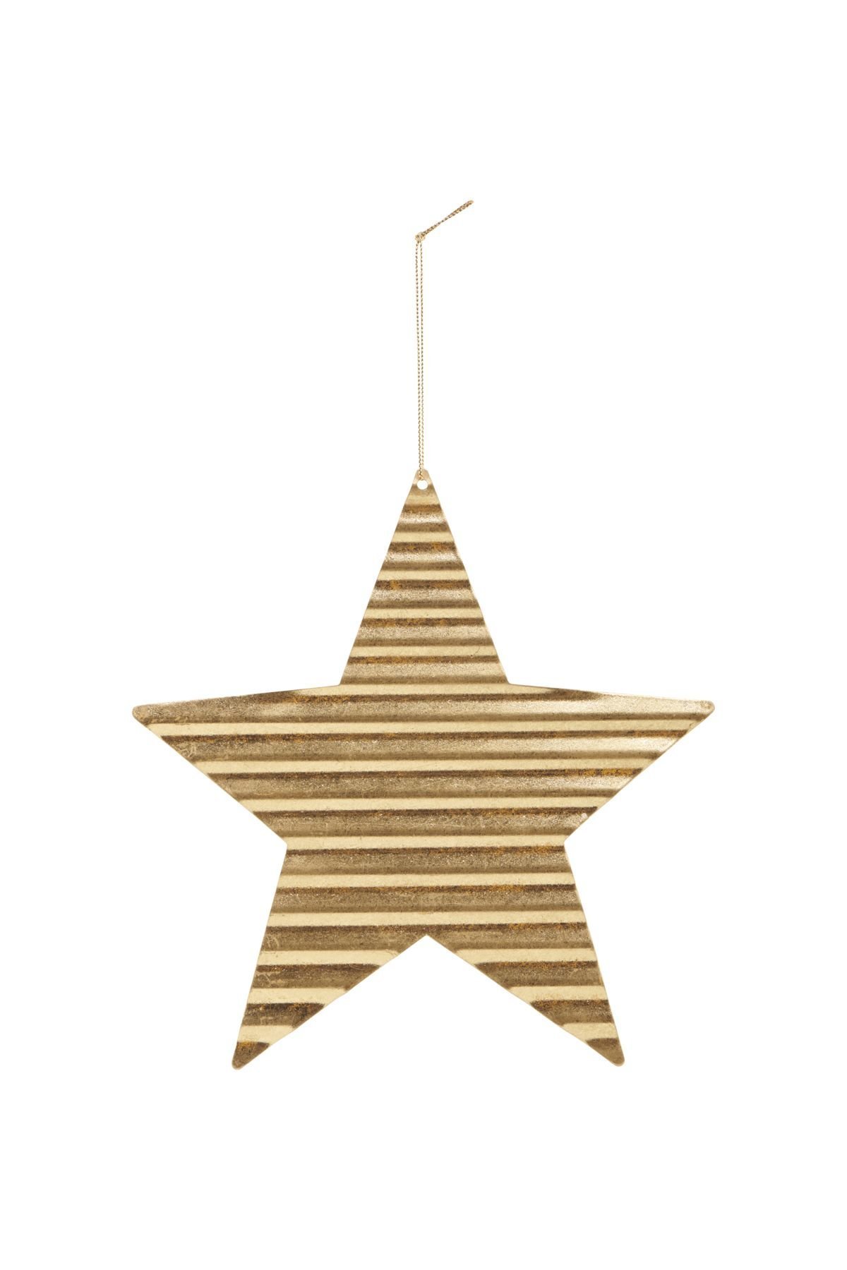 Ornament aus Metall Stern, gold 