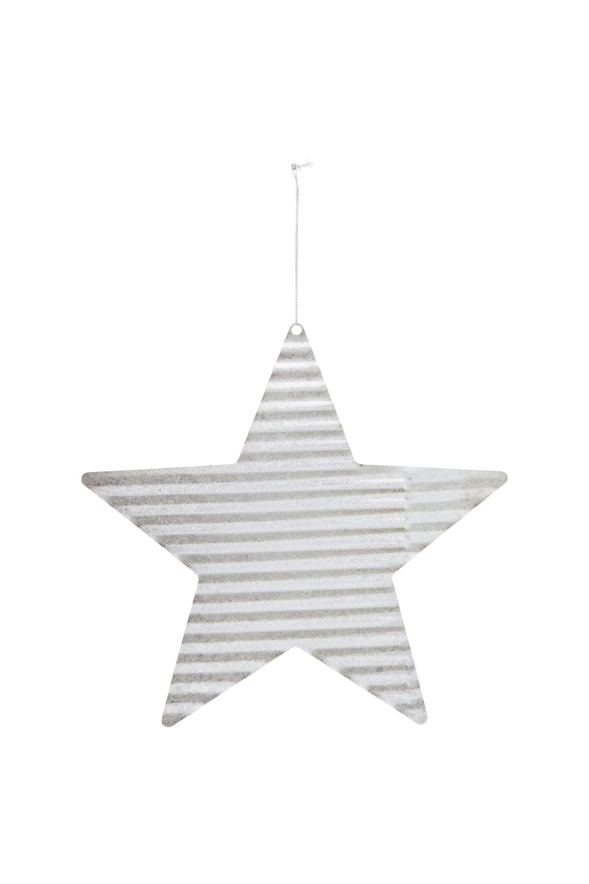 Ornament aus Metall Stern, silber 