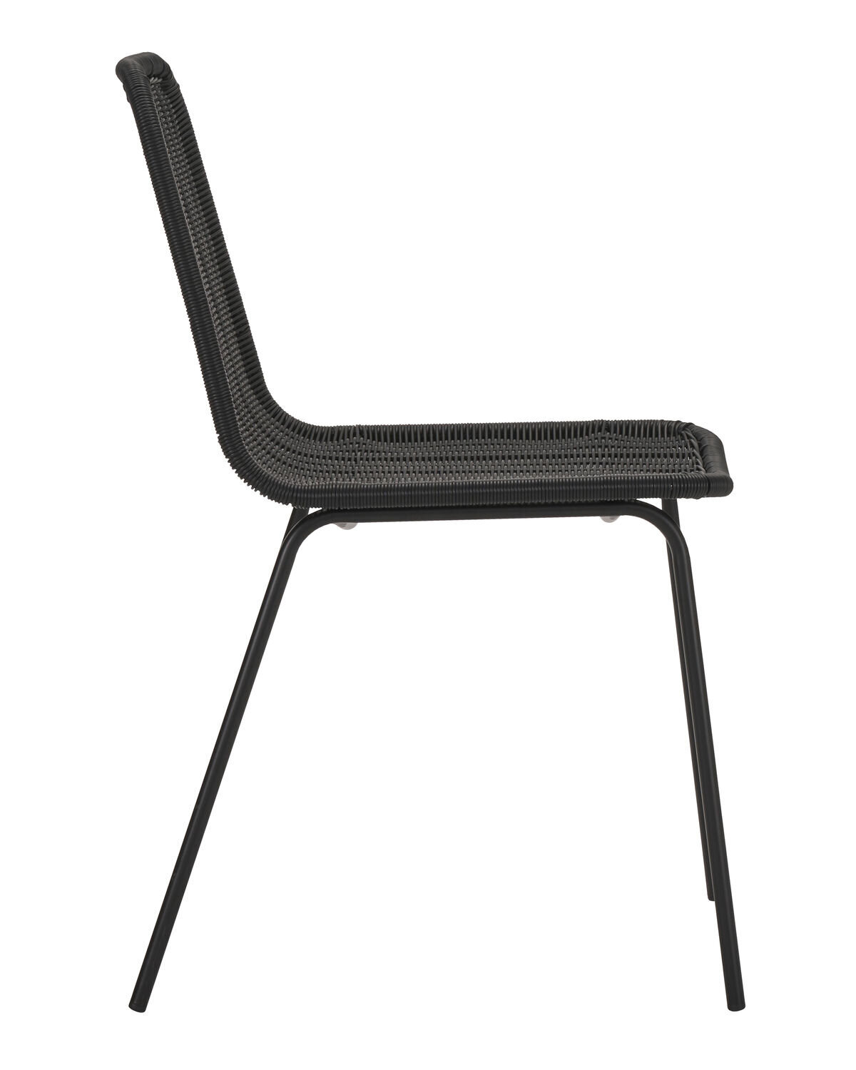 Stuhl Hapur Polyrattan, schwarz 