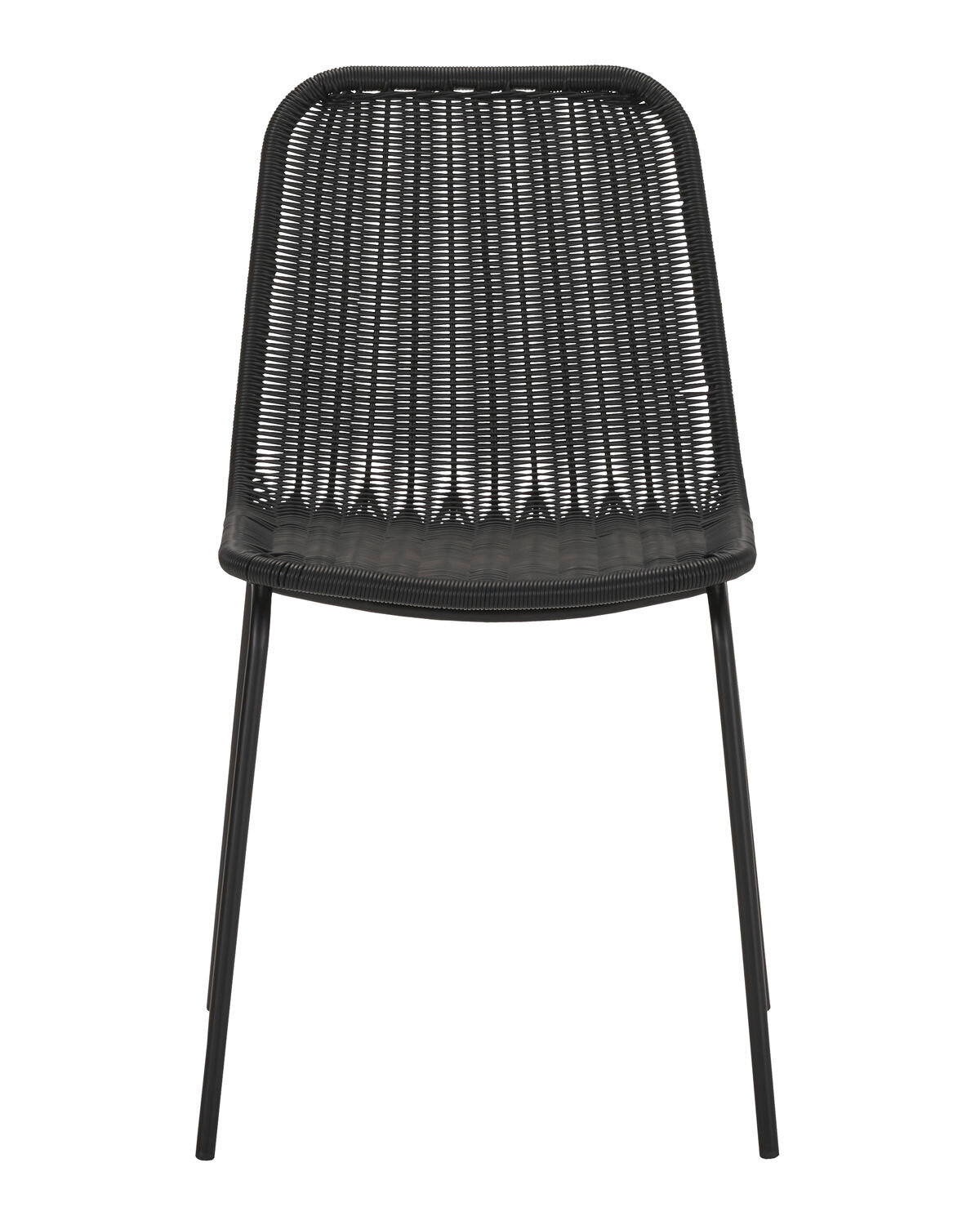 Stuhl Hapur Polyrattan, schwarz 