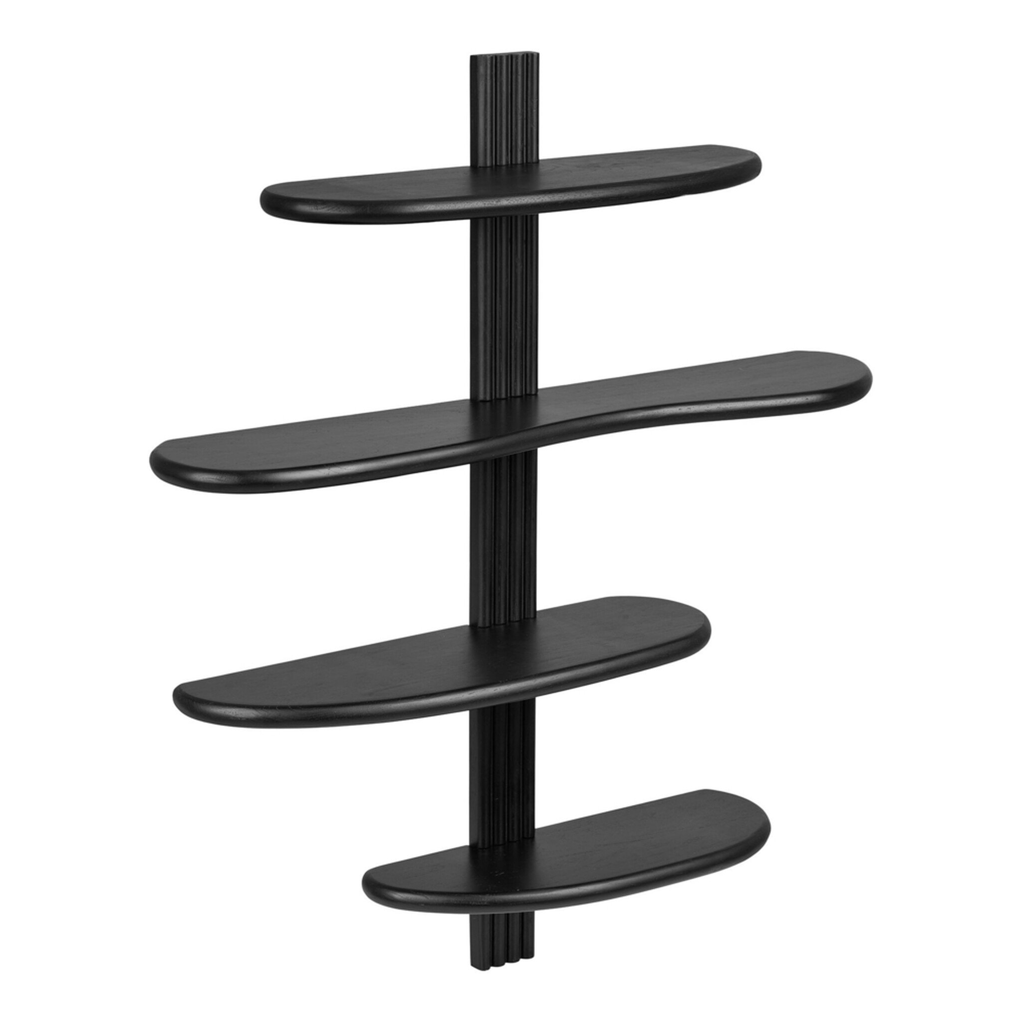 Aliano Wandregal Eiche Schwarz, schwarz 80 x 17 x 88 cm