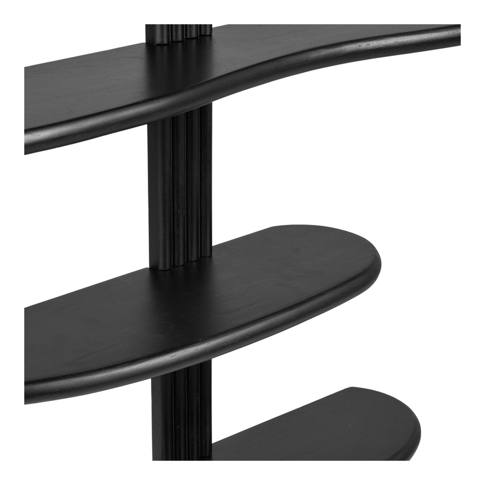 Aliano Wandregal Eiche Schwarz, schwarz 80 x 17 x 88 cm