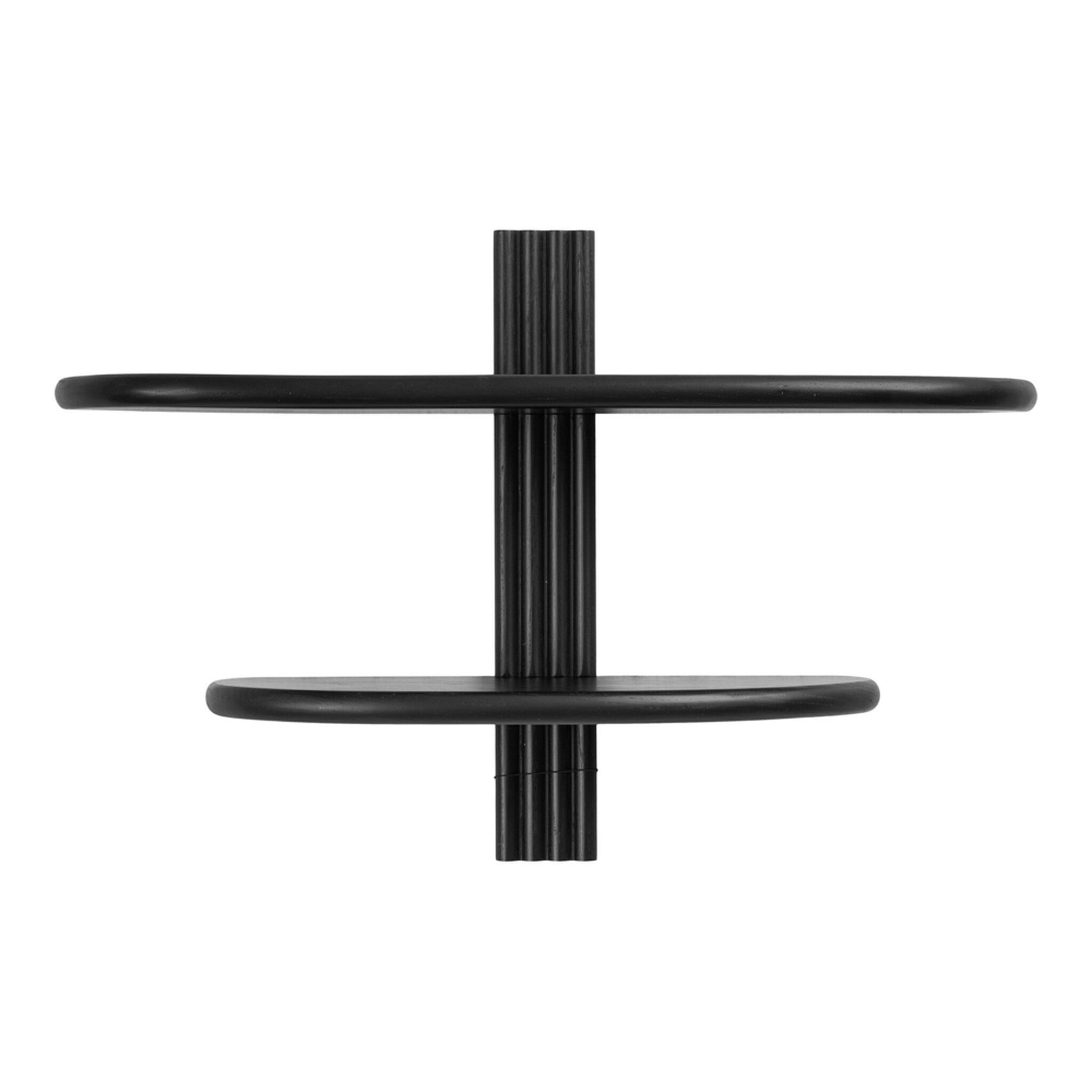 Aliano Wandregal Eiche Schwarz, schwarz 65 x 17 x 42 cm