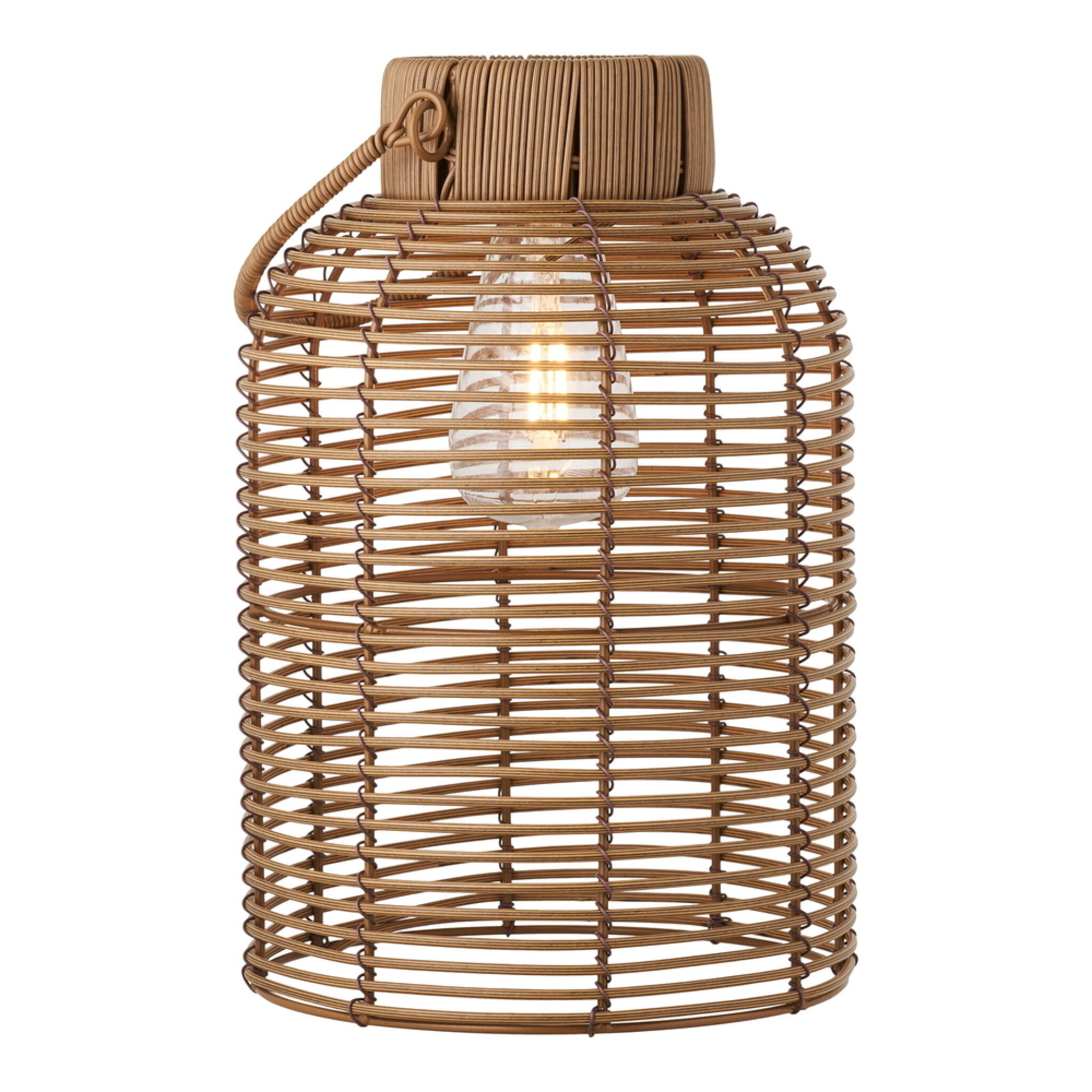 Brentford Garten Lampe mit Solar, Polyrattan, natur 