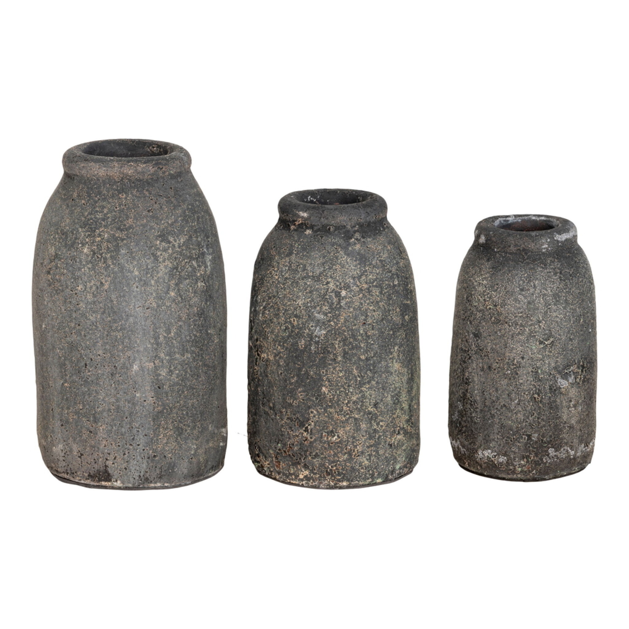 Dekoratives Vasen 3er Set Velas, grau 
