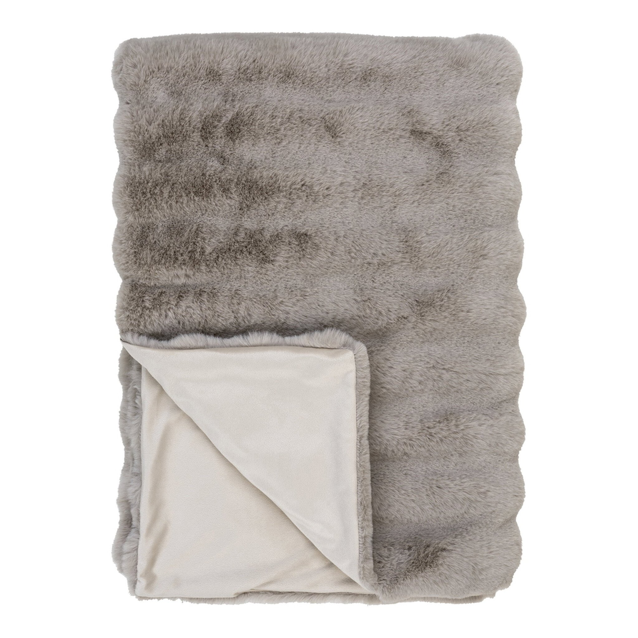 House Nordic Galena Plaid Kunstfell, grau 