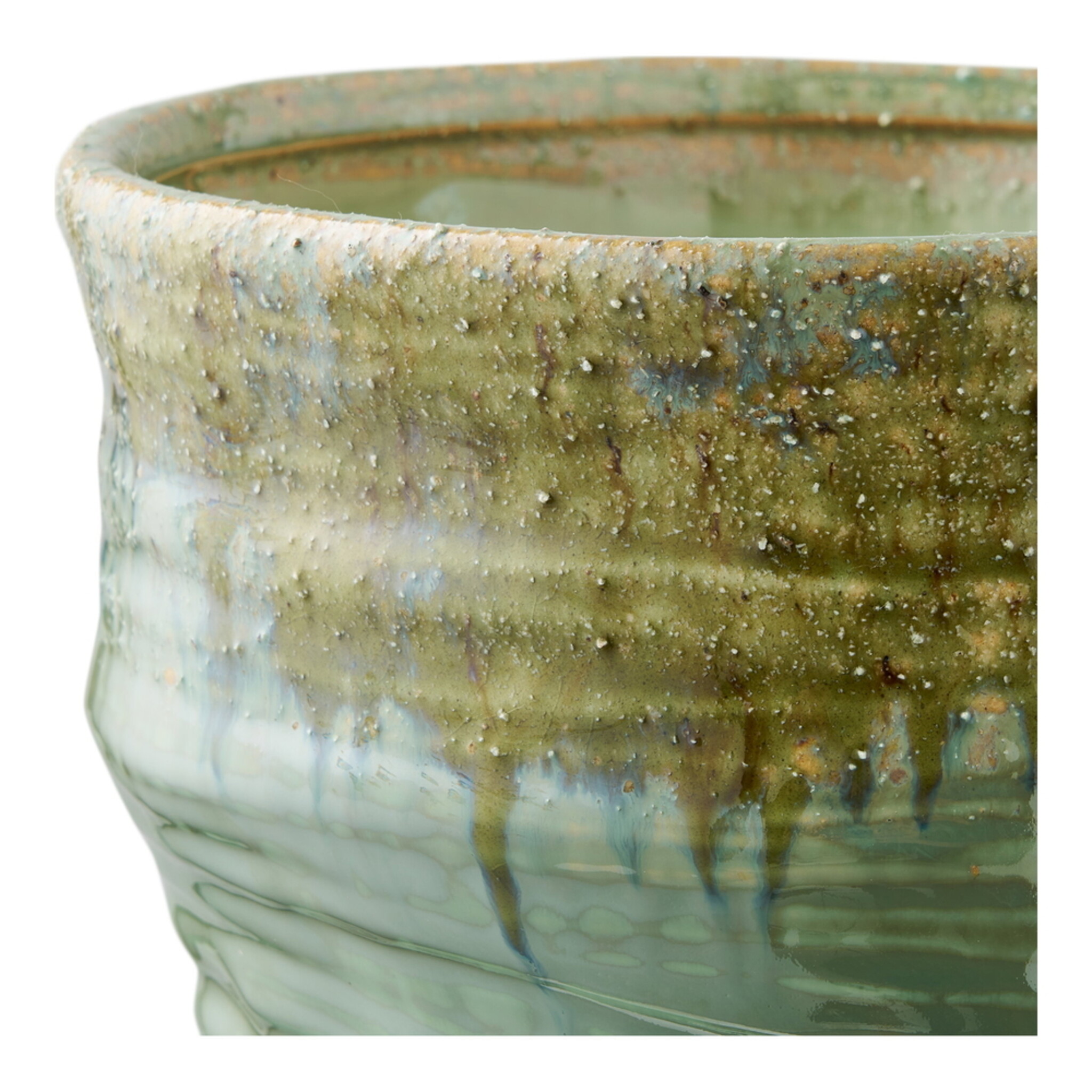 Keramik Vase Grün, grün 