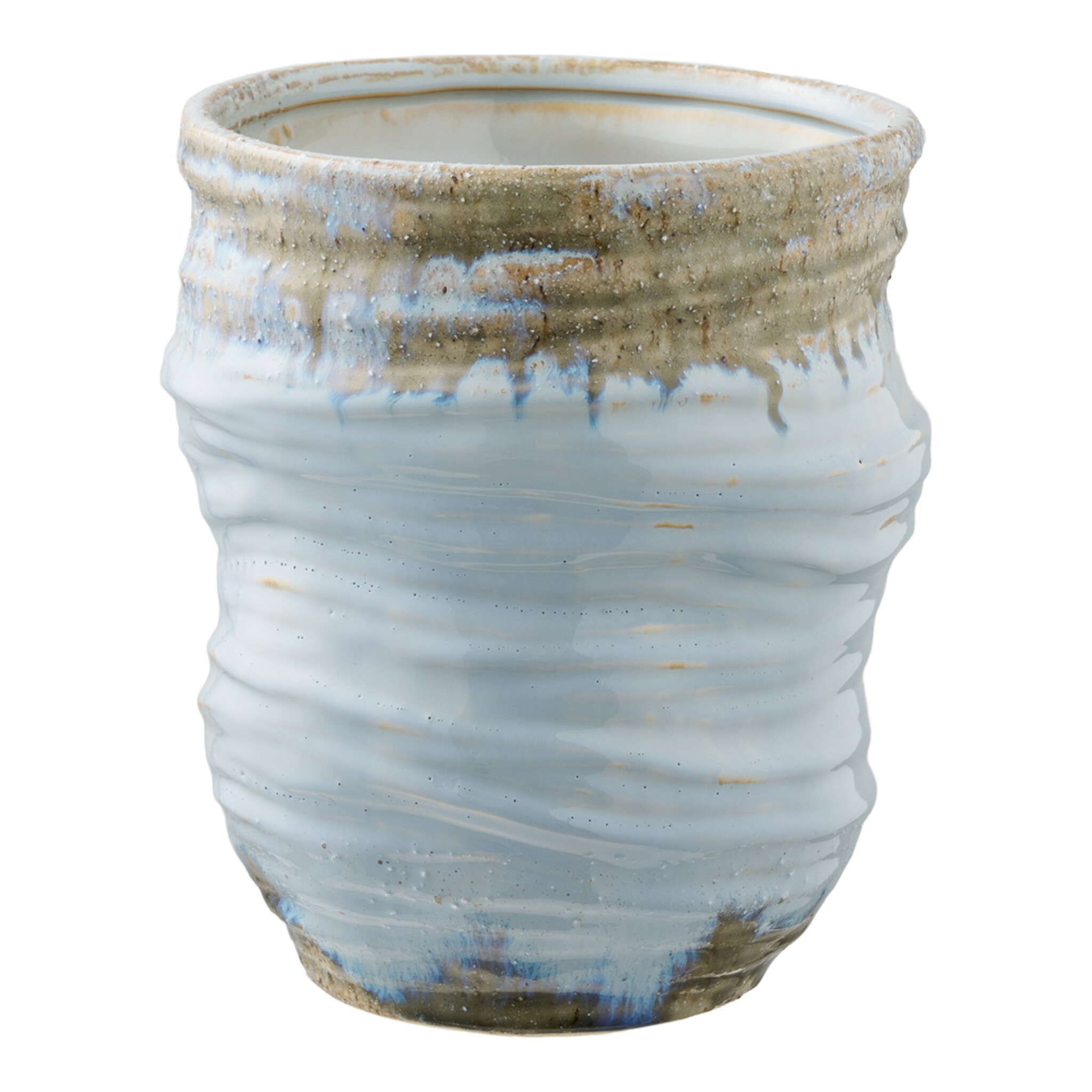 Keramik-Vase Hellblau Ø 19,5 cm, hellblau 