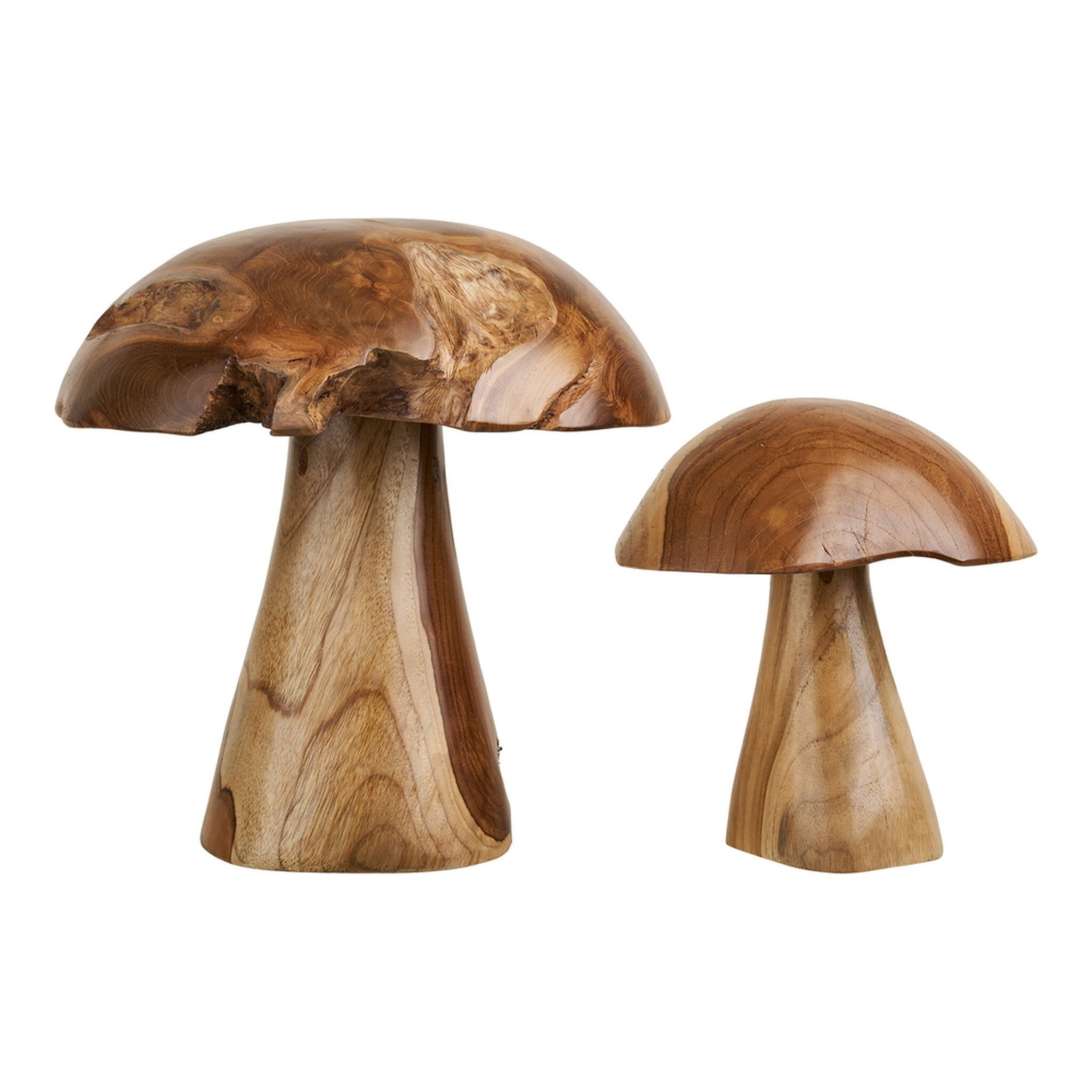 Kodi Deko-Pilz aus Teakholz 2er, natur 