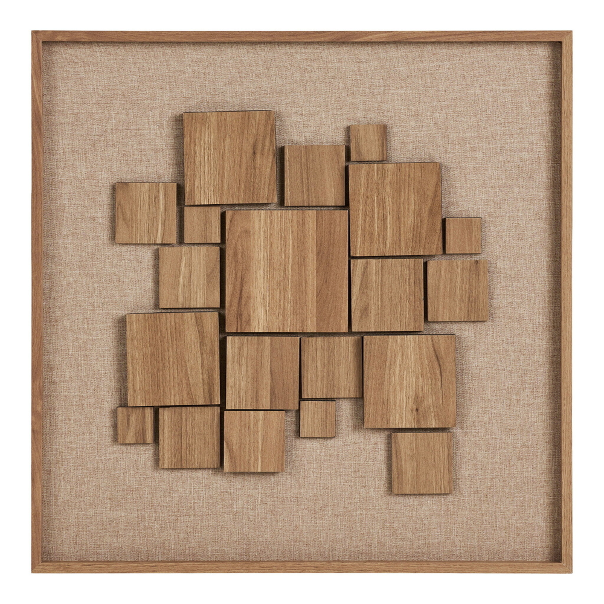 Relief Wanddekoration Gala Braun 60x60 cm, braun 