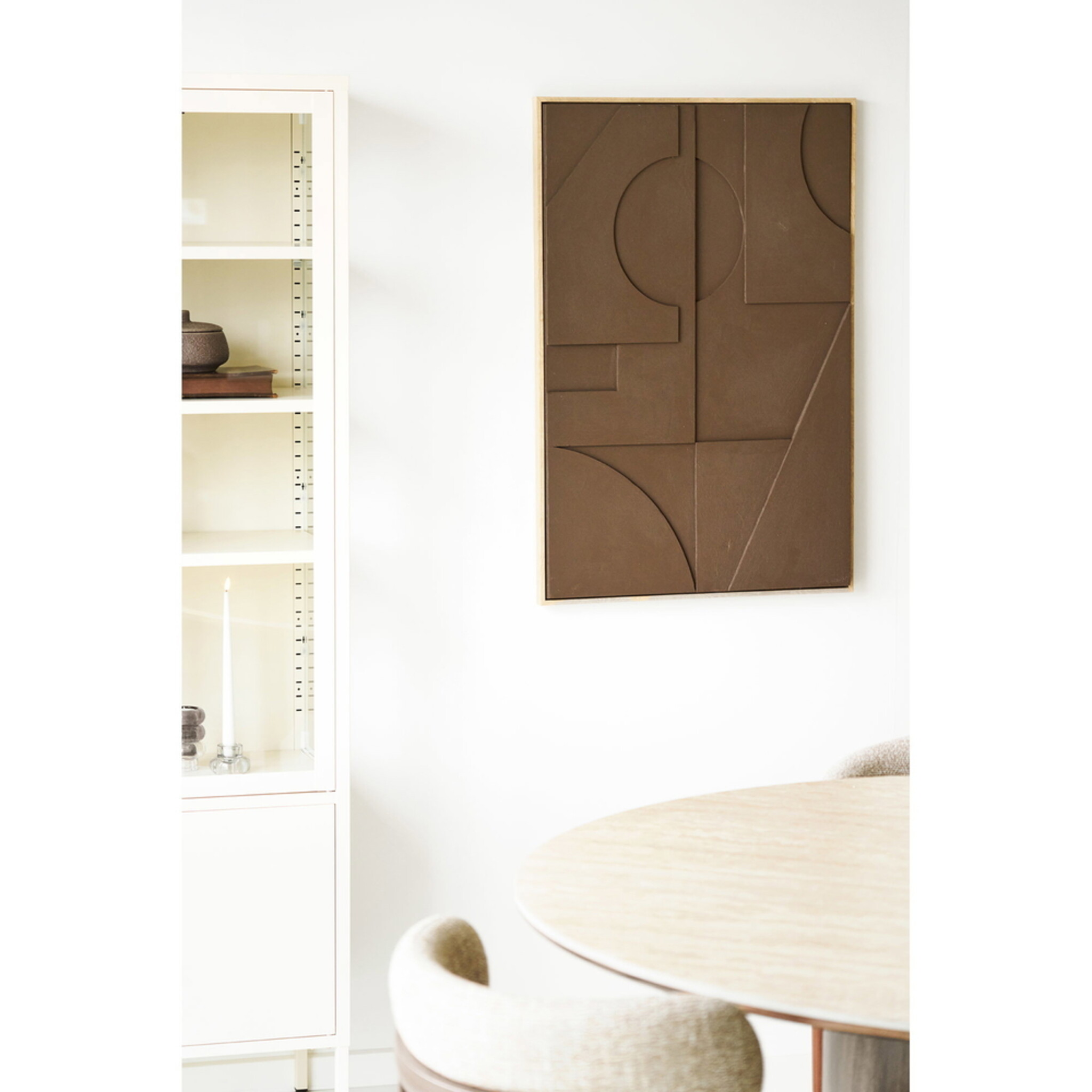 Relief Wanddekoration Isabella 60x90 cm, braun 60 x 4 x 90 cm