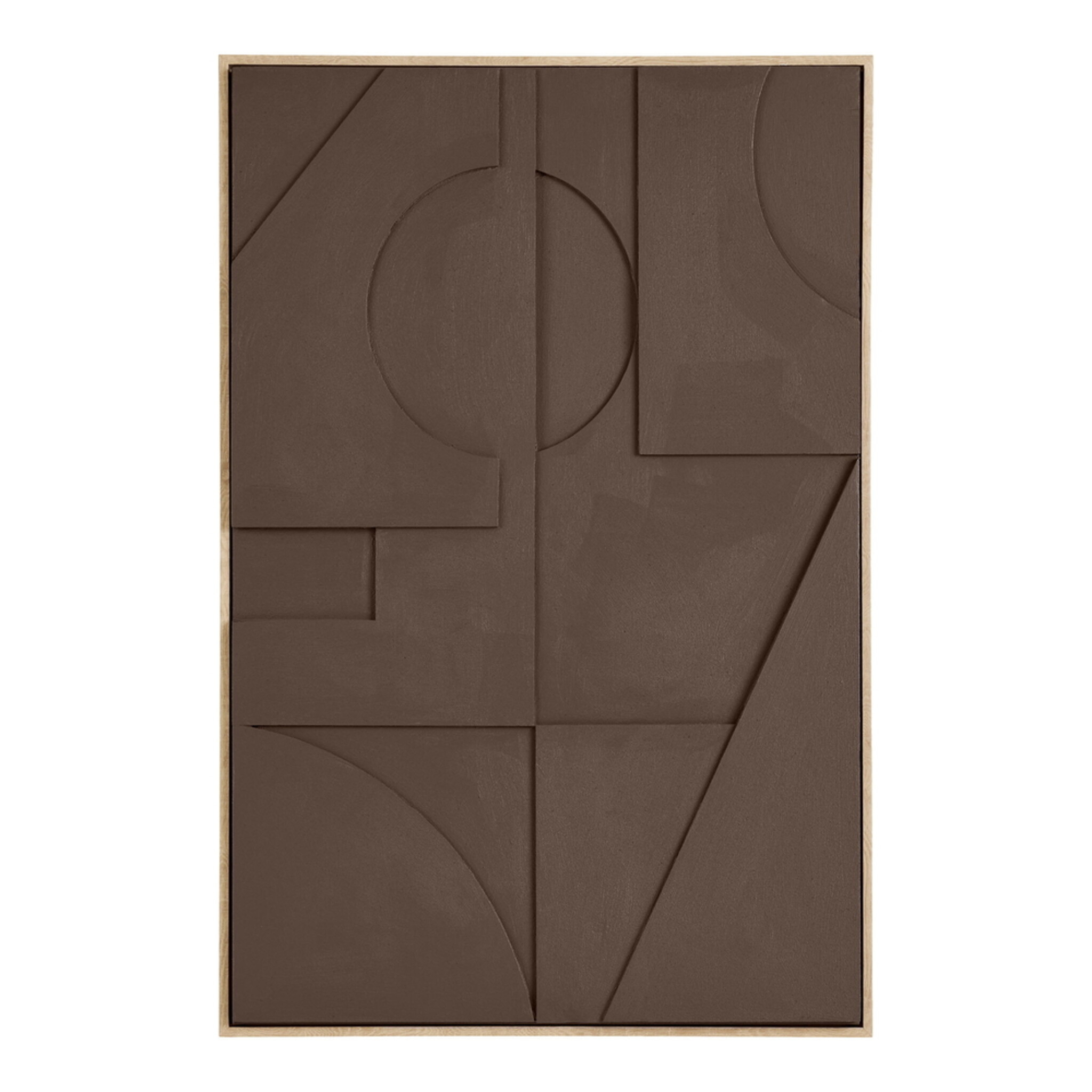 Relief Wanddekoration Isabella 60x90 cm, braun 60 x 4 x 90 cm