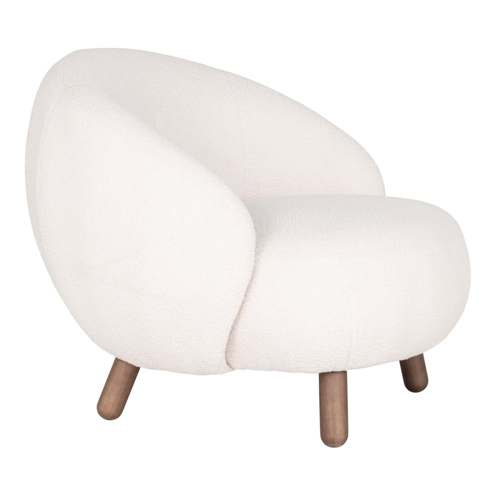Savona Loungesessel Set mit Pouf Weiß, weiss 