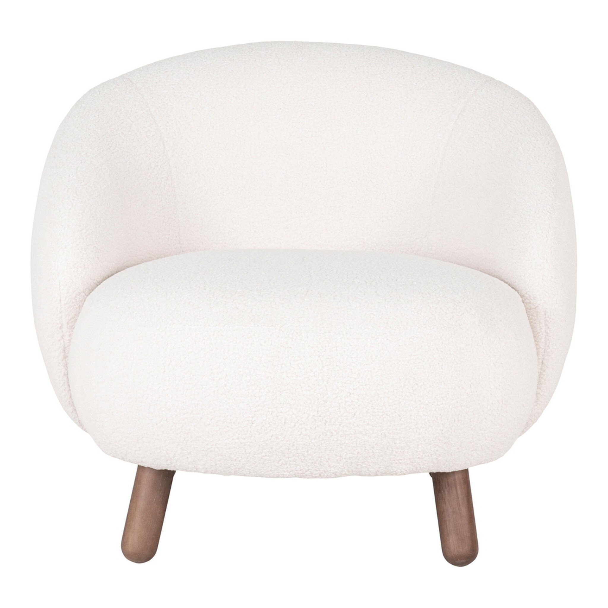 Savona Loungesessel Set mit Pouf Weiß, weiss 