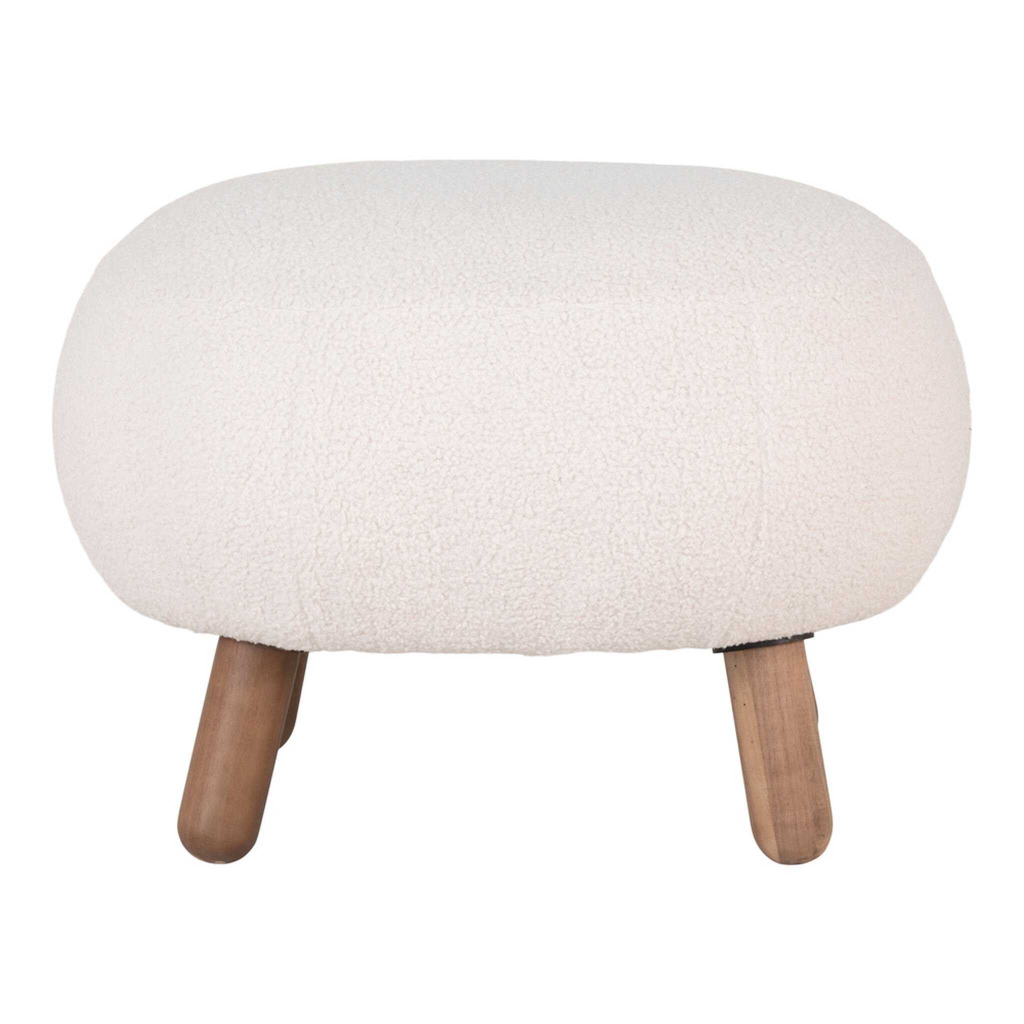 Savona Loungesessel Set mit Pouf Weiß, weiss 