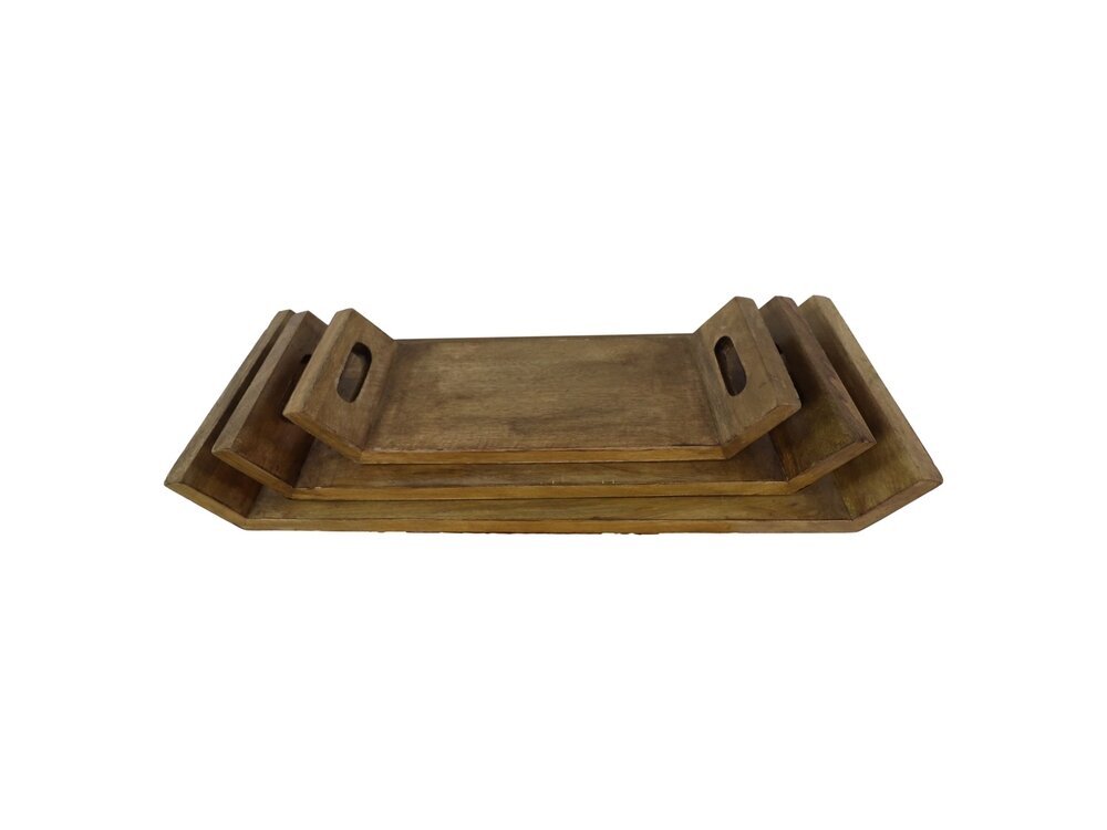 Servierbretter Mangoholz 3er-Set, natur 