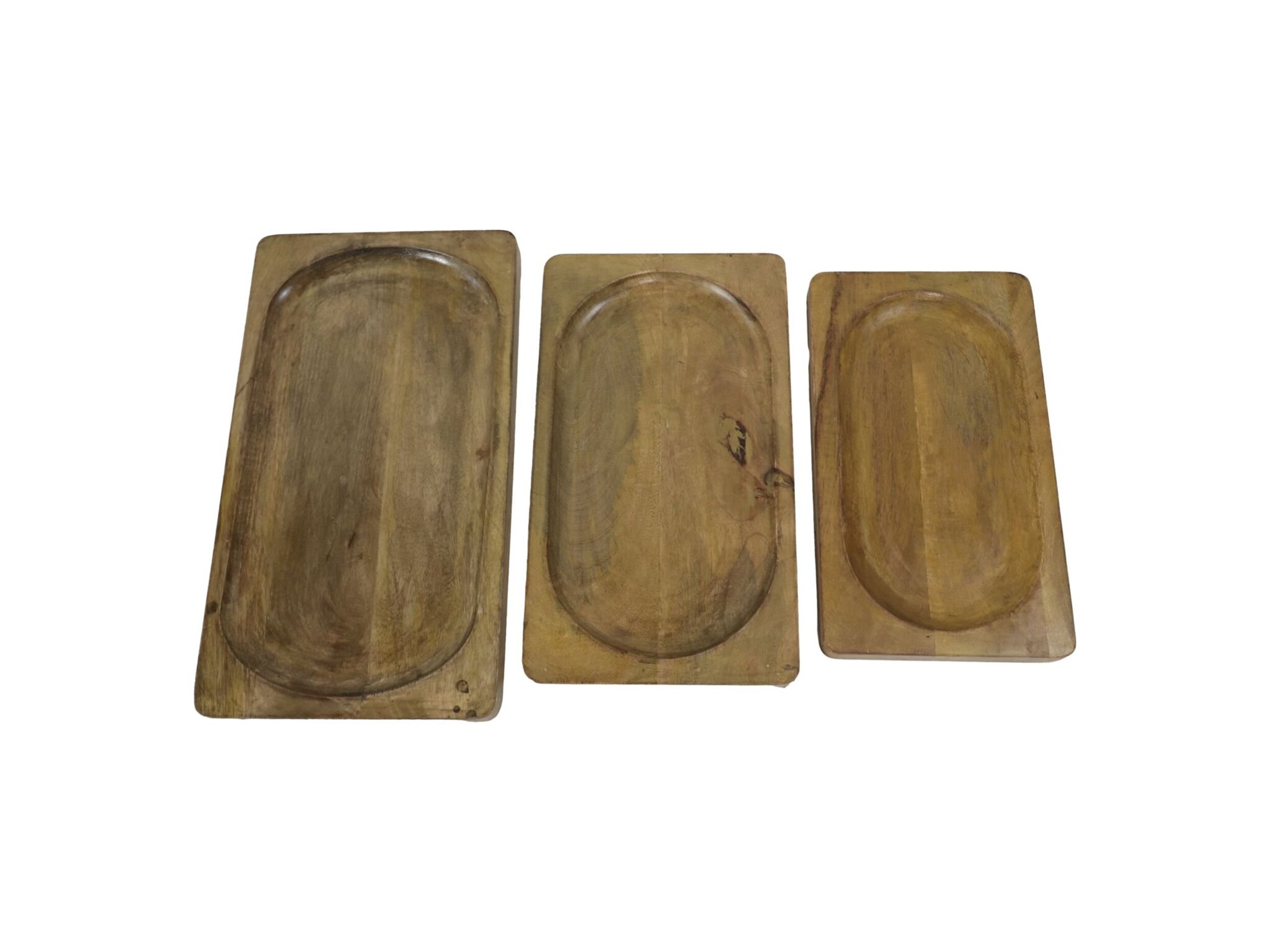 Servierbretter Natural Mangoholz 3er-Set, natur 