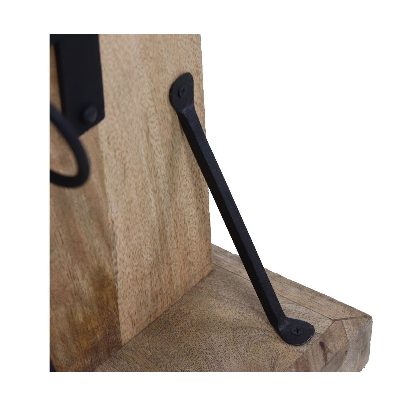 Stehendes Weinregal Holz Metall, natur 