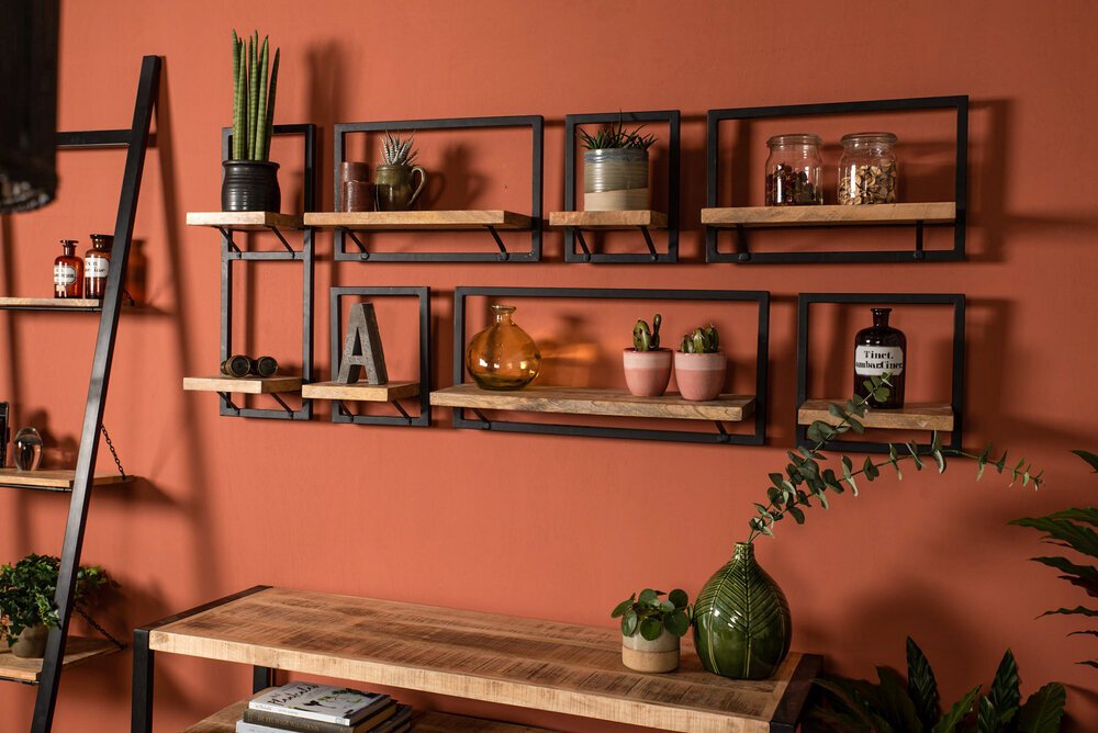 Wandboard Levels 2 Mangoholz, Eisen, schwarz 