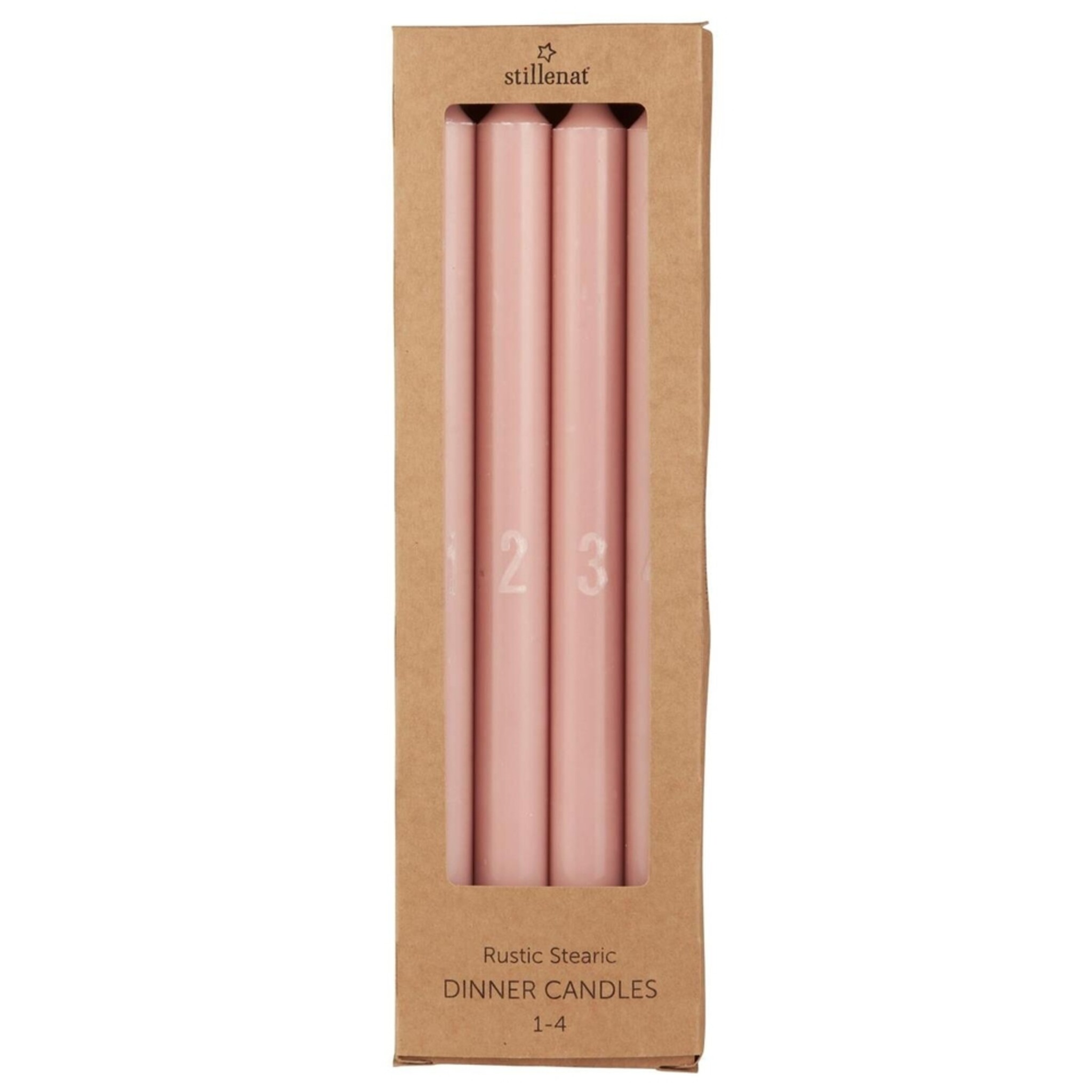Adventskerze 1-4 Schachtel mit 4 Kerzen, malva 