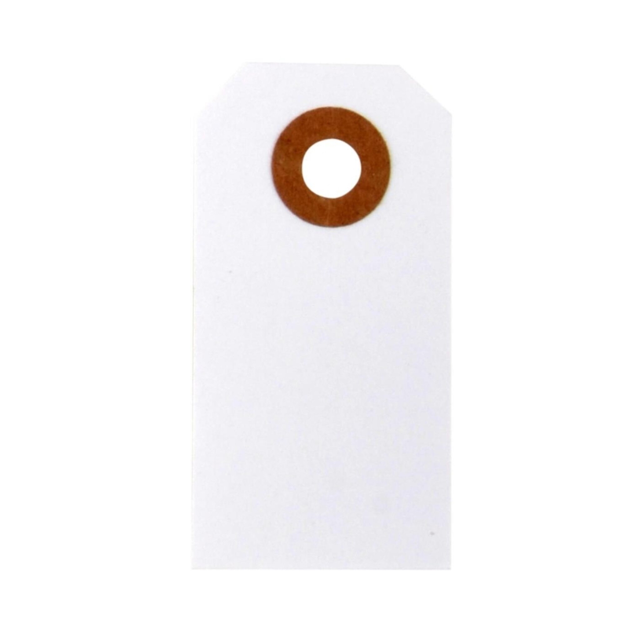 Anhängeschild aus Papier, weiss 6 x 3 cm