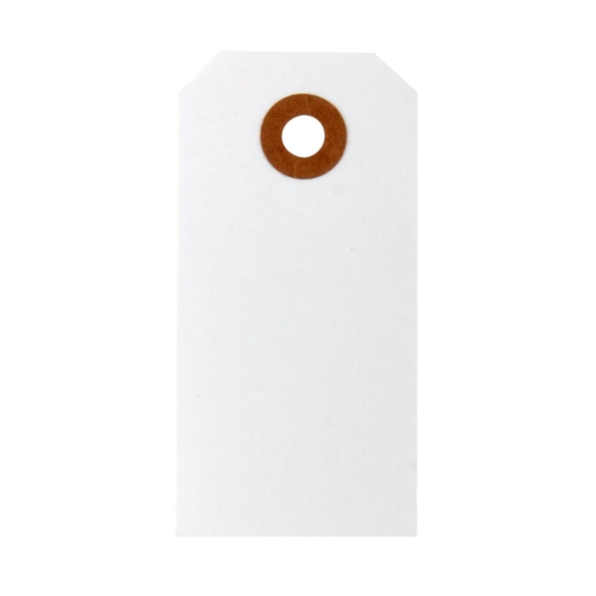 Anhängeschild aus Papier, weiss 8 x 4 cm