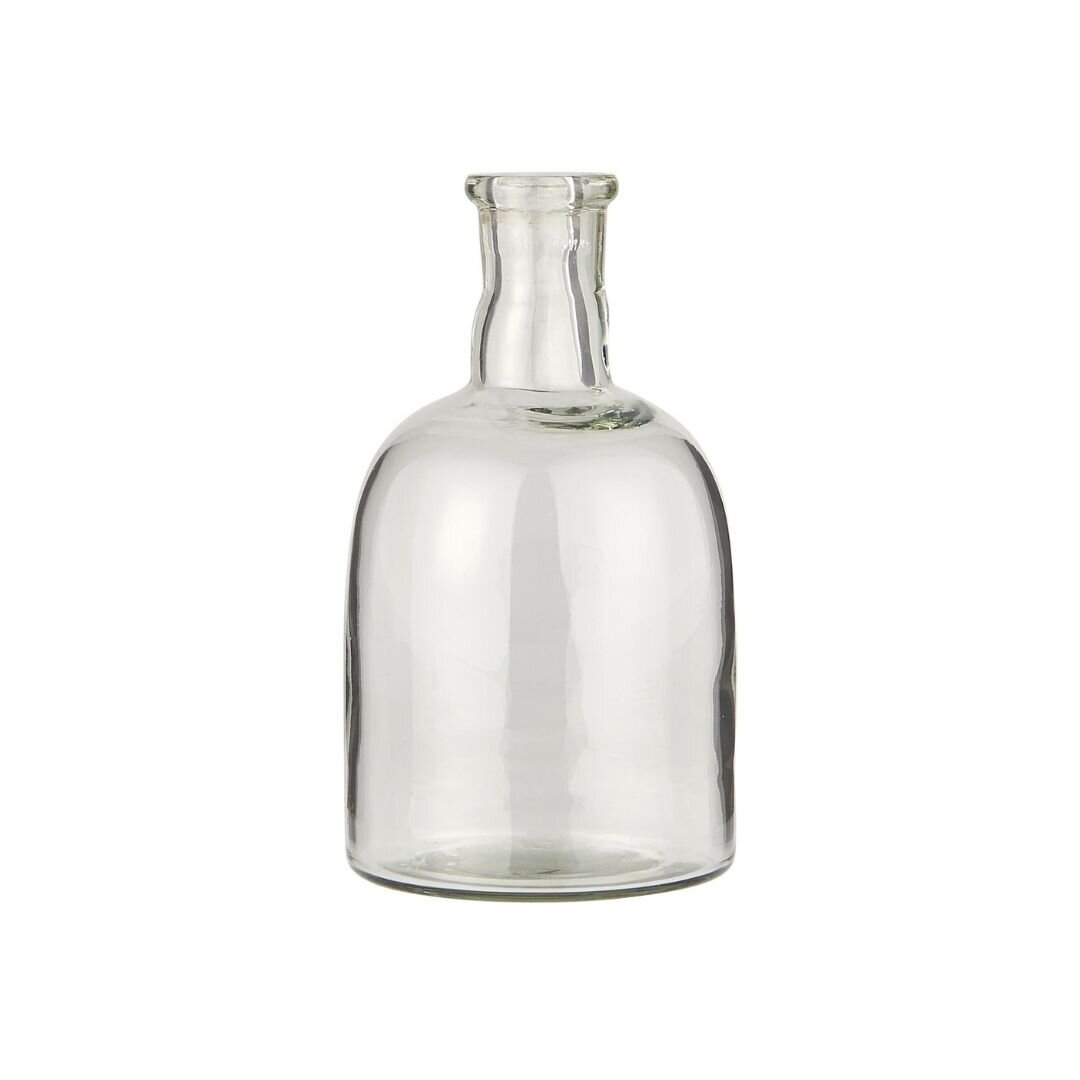 Apothekerglas als Stabkerzenhalter, klar H13 x Ø7 cm
