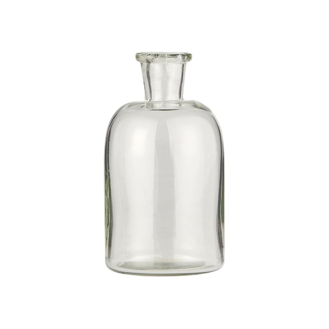 Apothekerglas als Stabkerzenhalter, klar H16 x Ø8,5 cm
