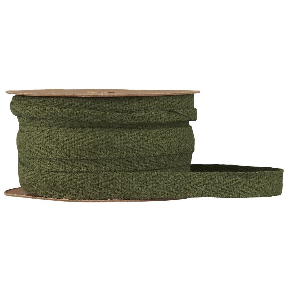 Baumwollband Spule 5m, moosgrün 
